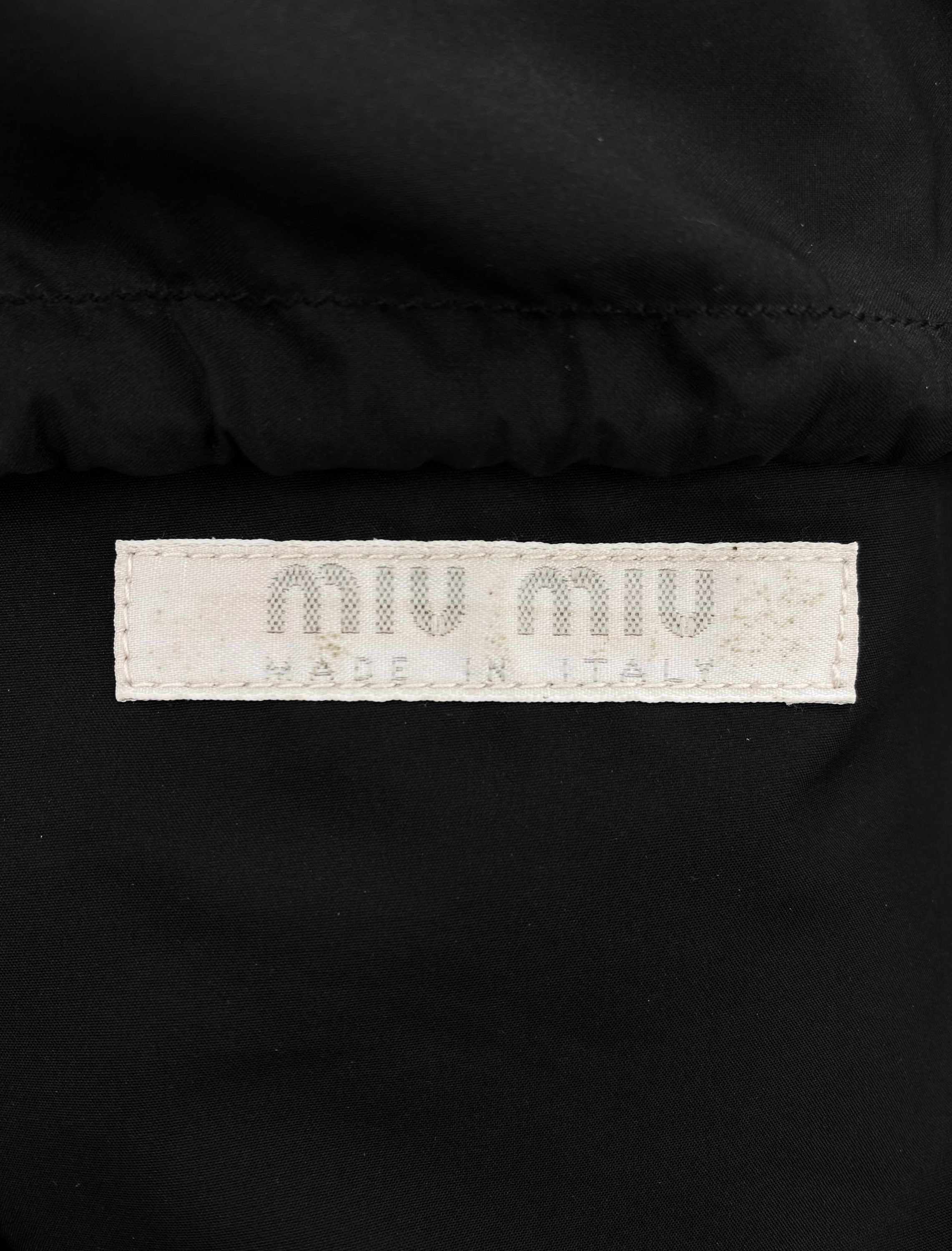 SS99 Miu Miu Nylon Zippered Shoulder Bag