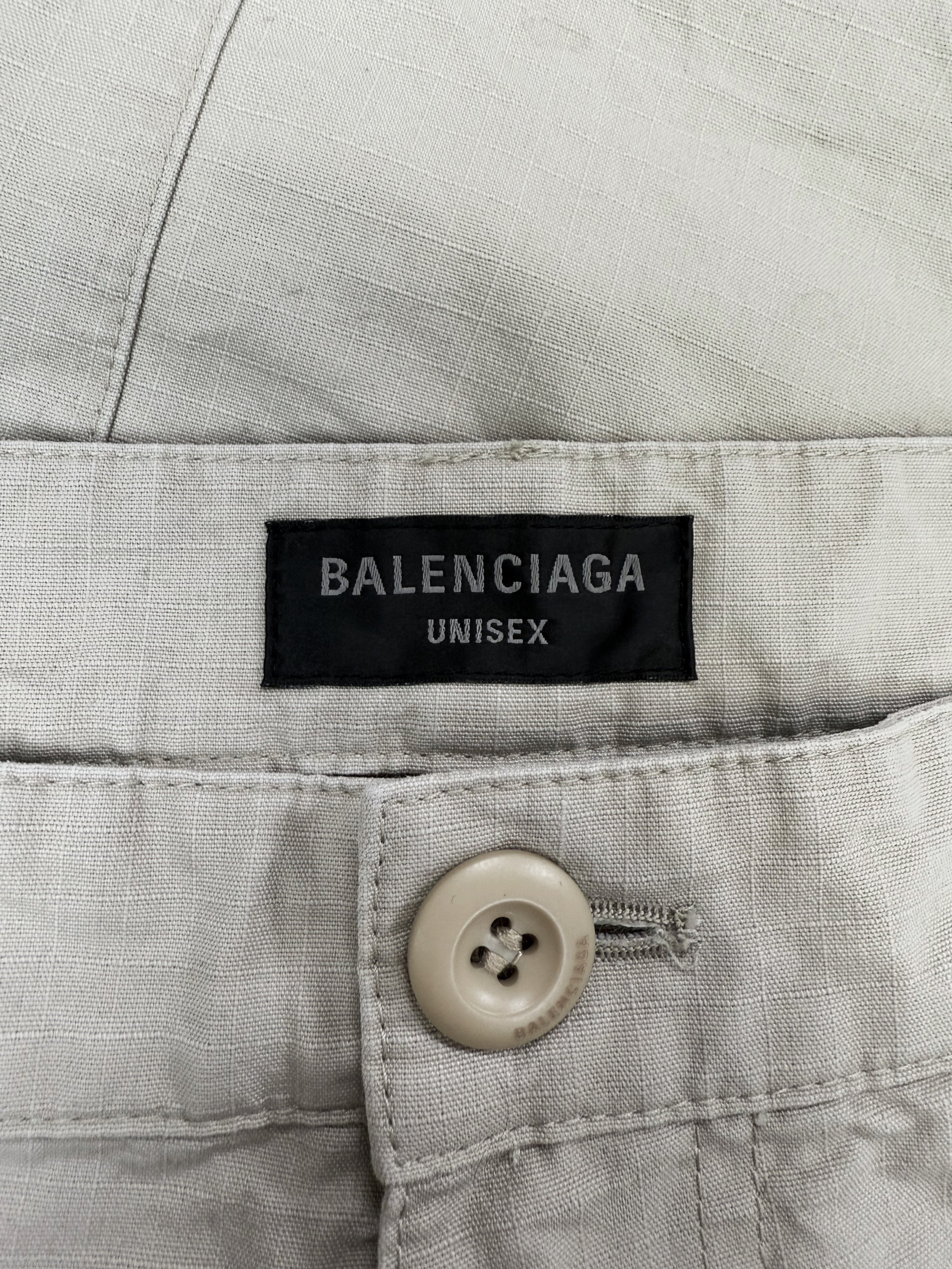 AW23 Balenciaga Flared Beige Multi Pocket Cargo Pants