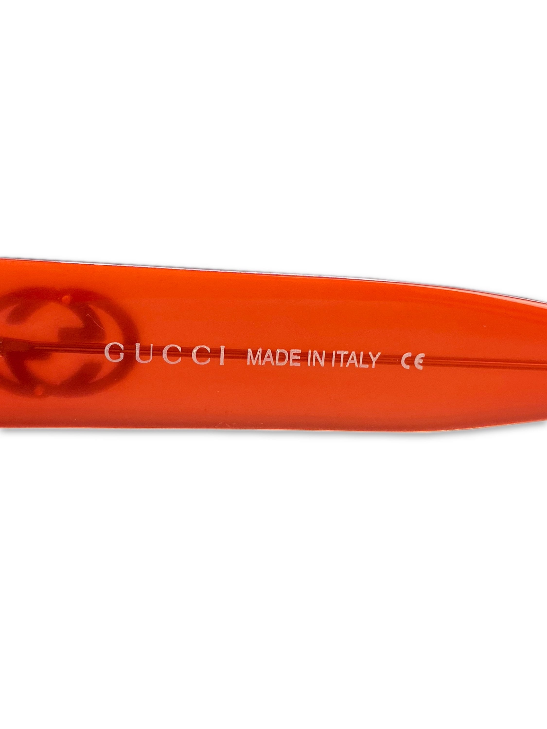 Gucci GG Blue Tint Oval Frame Sunglasses