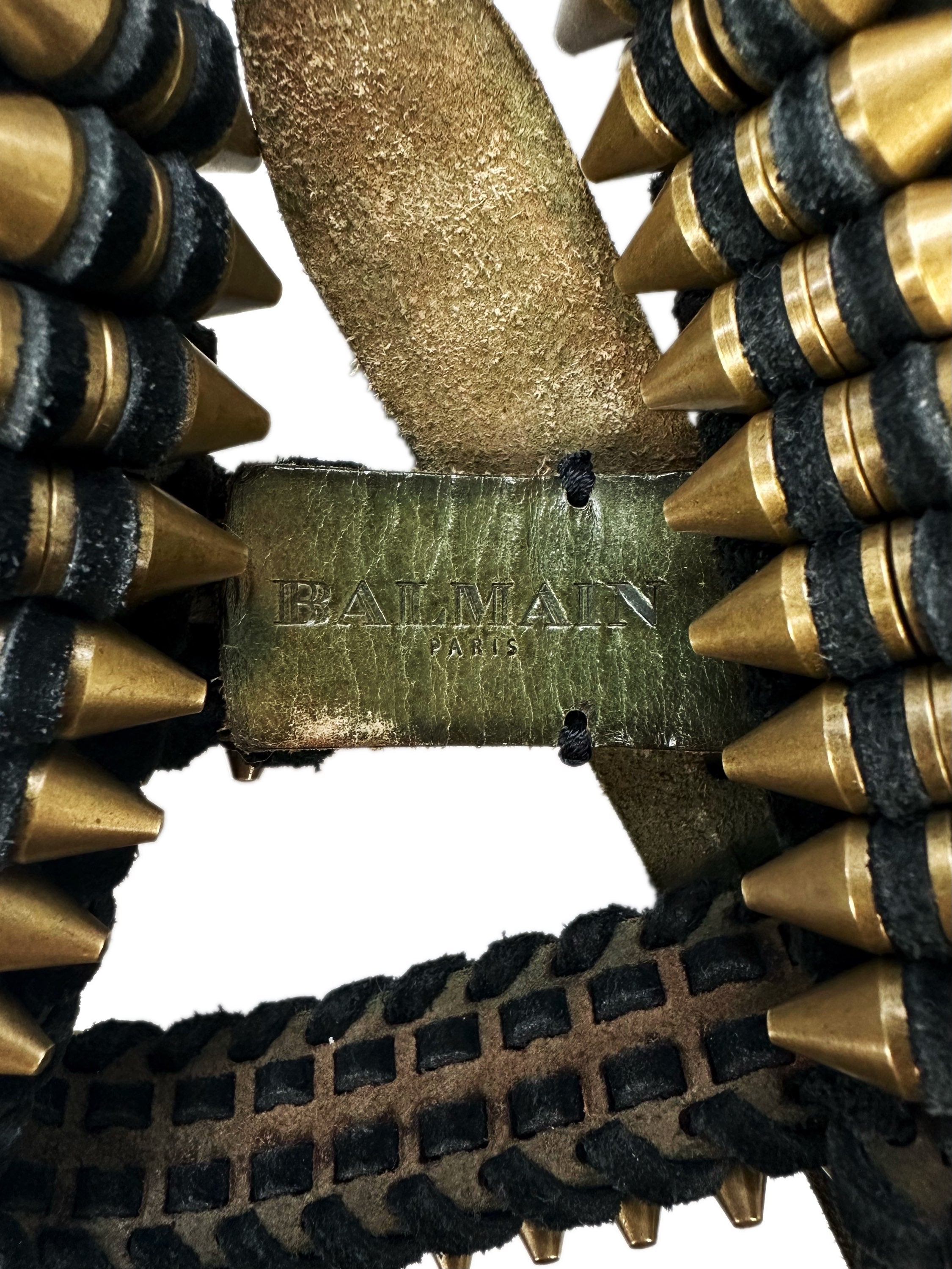 AW10 Balmain by Christophe Decarnin Leather ‘Bullet’ Belt
