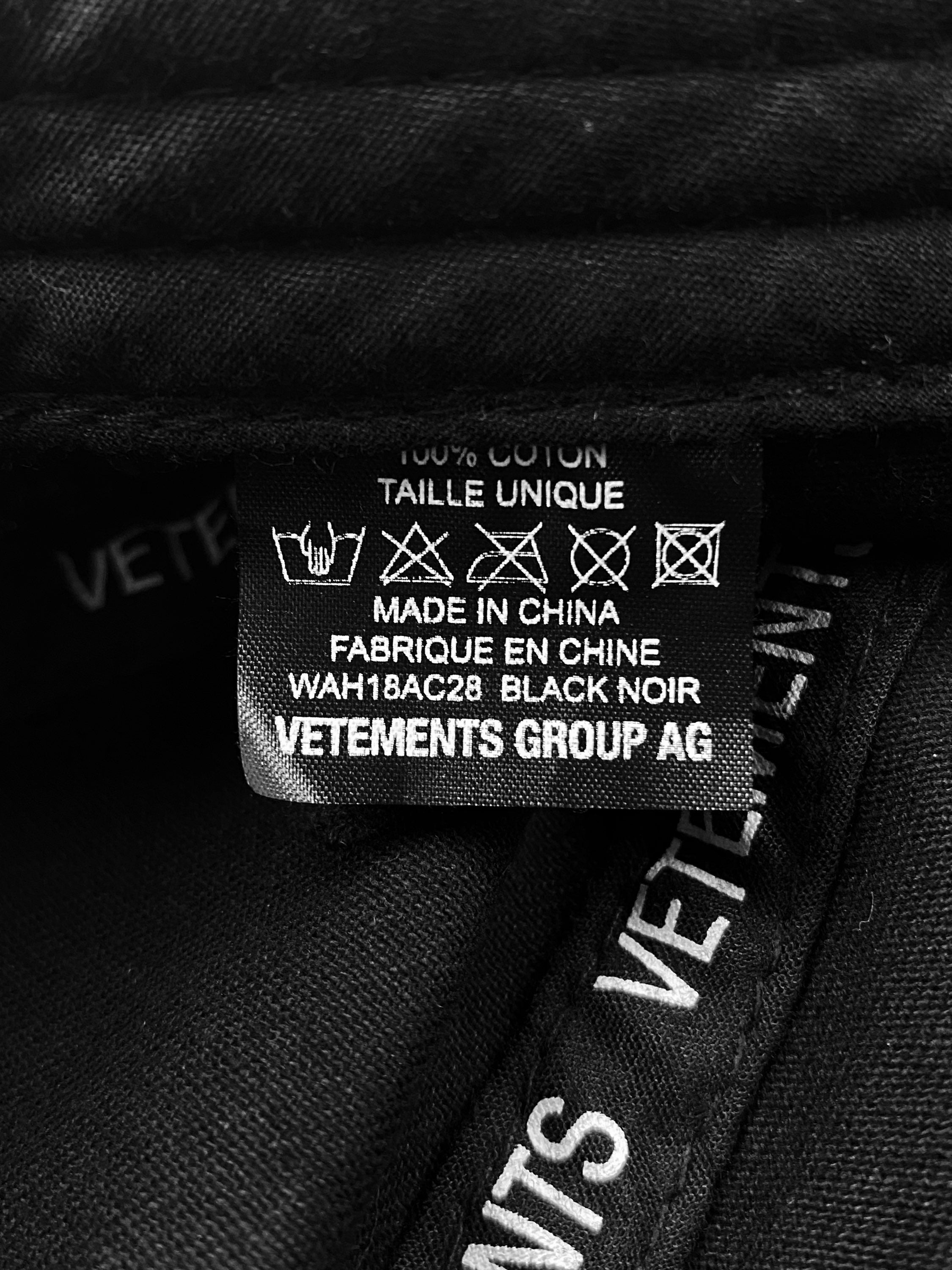 FW18 Vetements “Genetically Modified” Biohazard Snap Back Hat