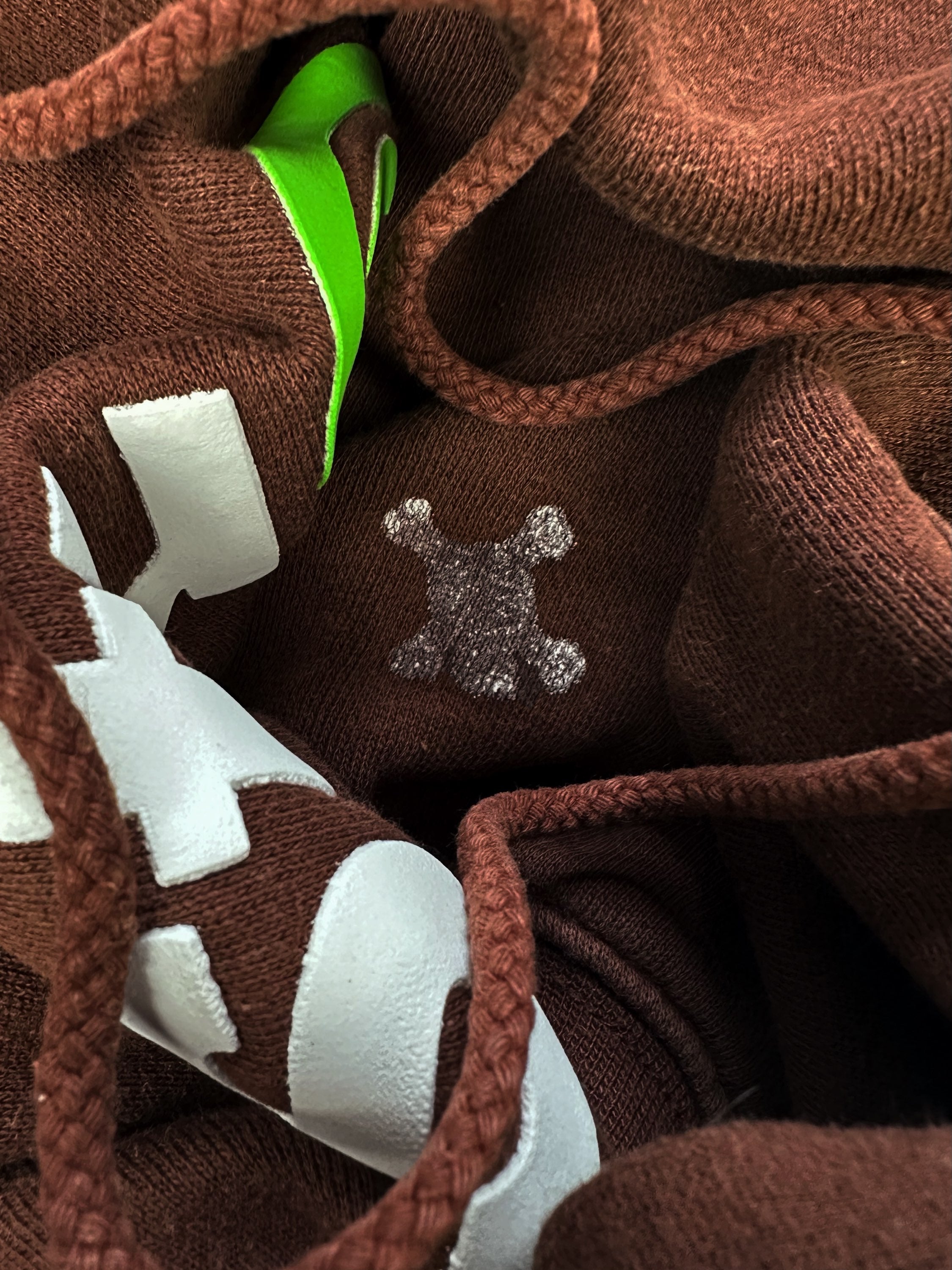 00s Stüssy ‘STU ©’ Motif Brown Heavyweight Slogan Hoodie
