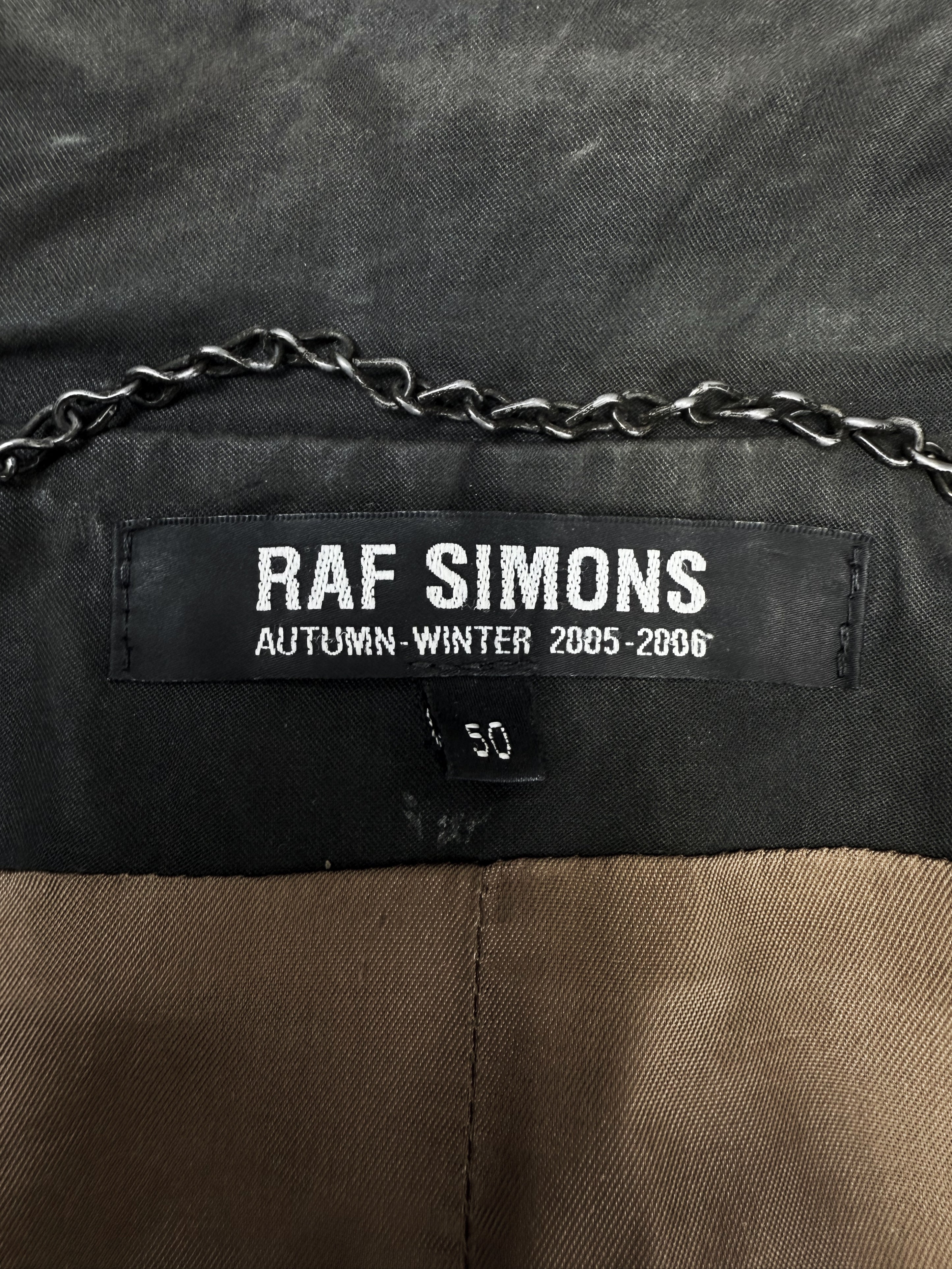 AW05 Raf Simons ‘Figure Eight’ Pleated Sun Faded Flight Jacket