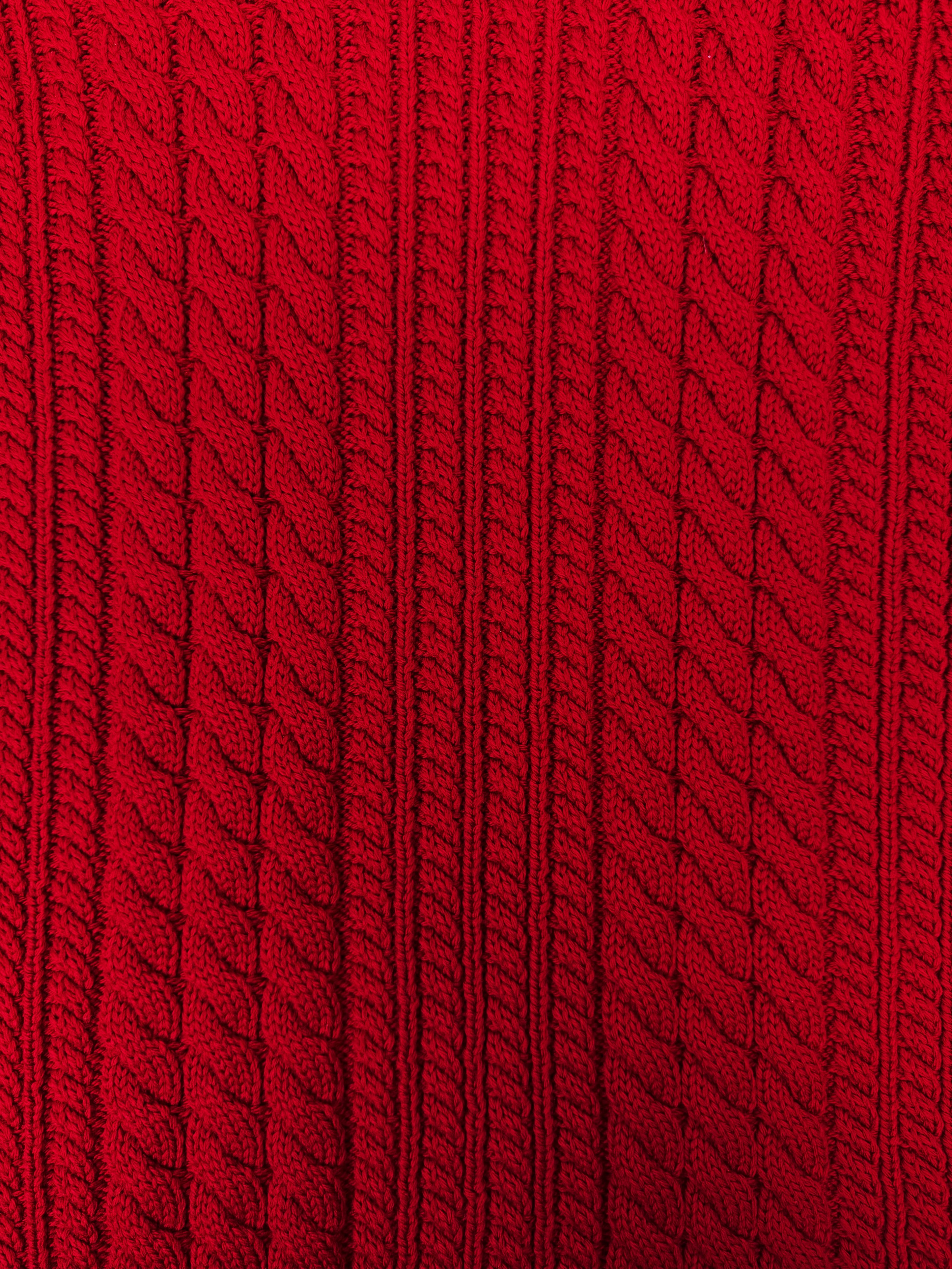 AW17 Prada Cherry Red ‘Cable Knit’ Sweater