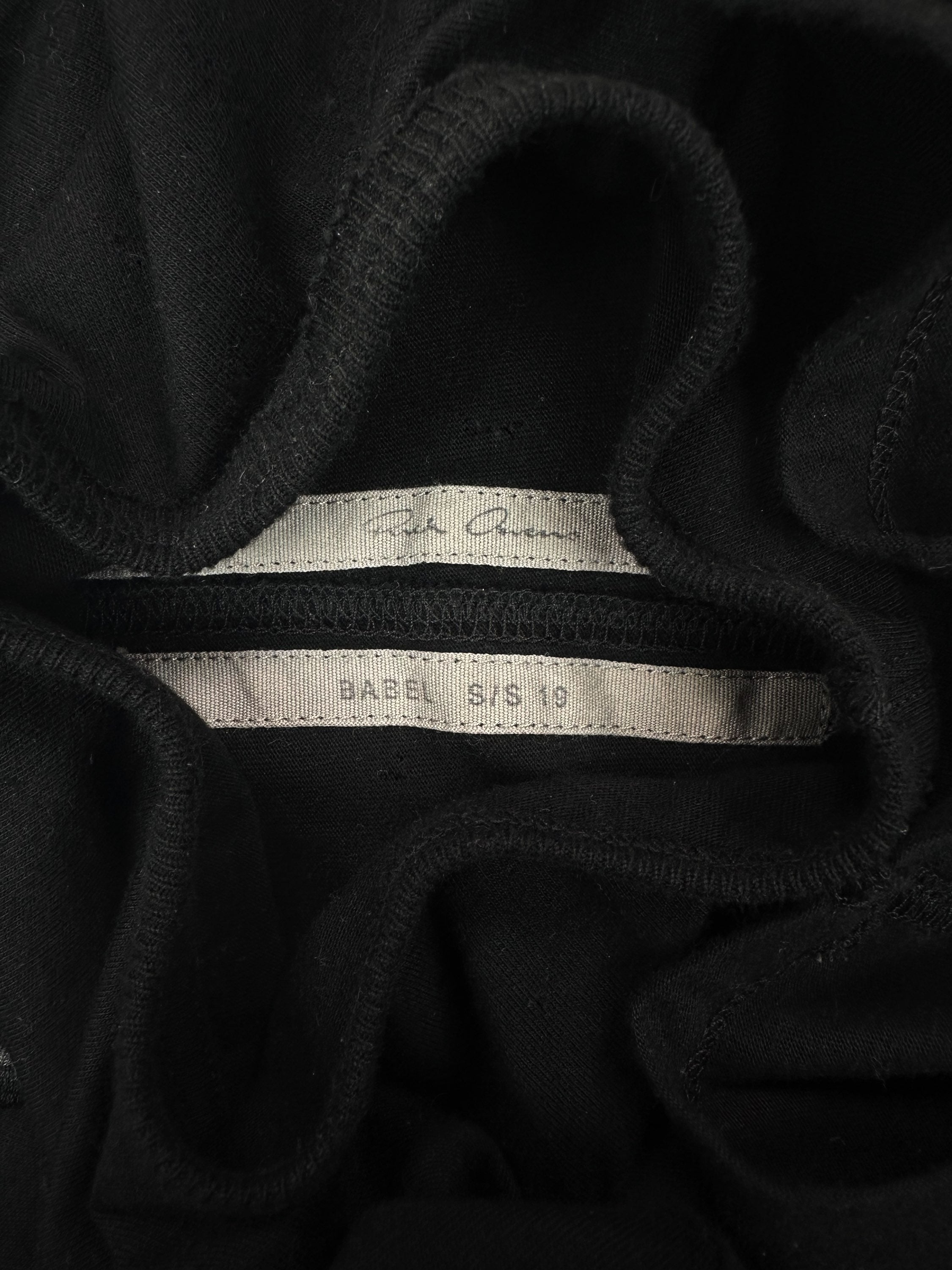 SS19 Rick Owens ‘Babel’ Black Embroidered Geometric Tank Top