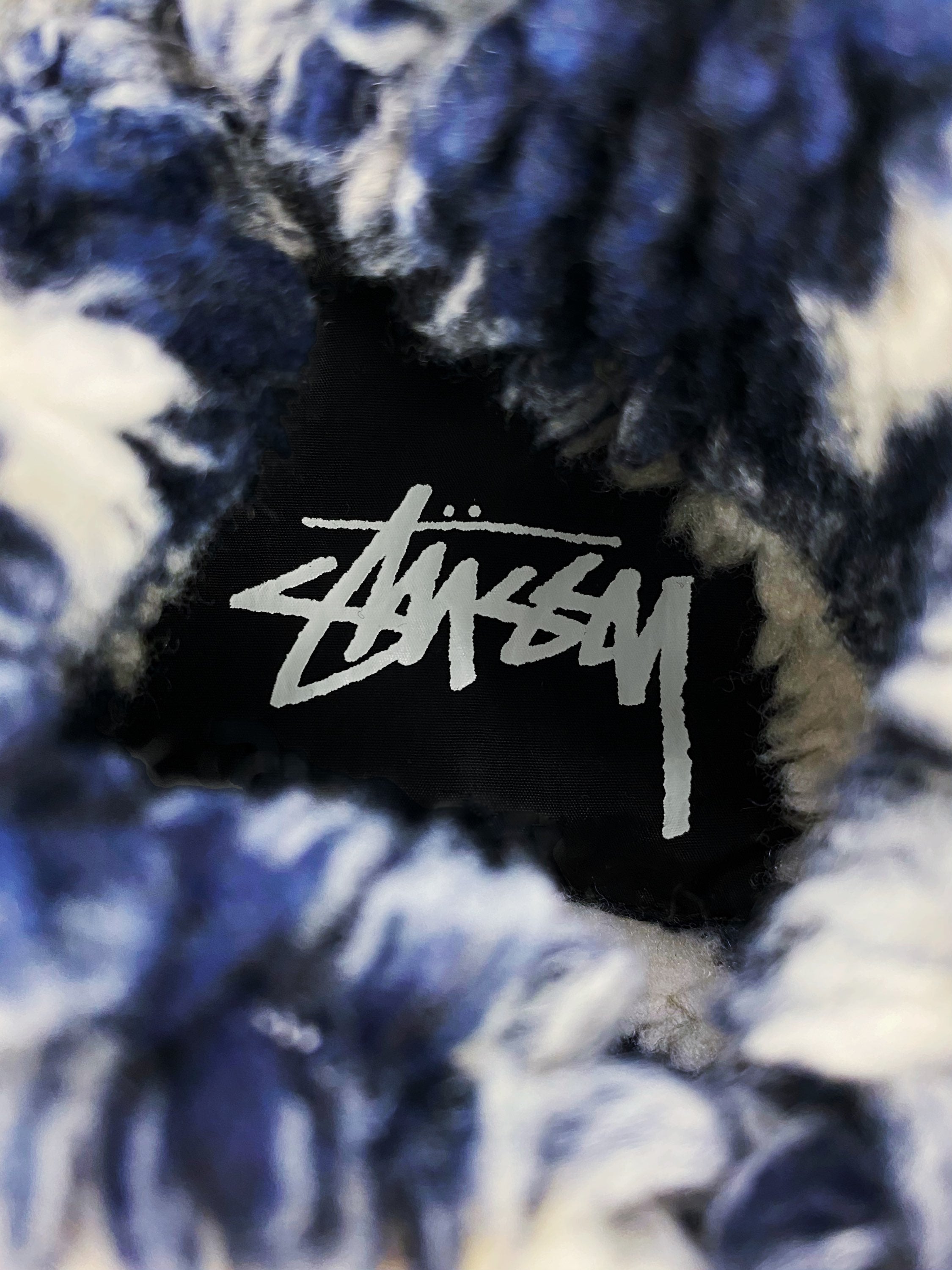 SS20 Stüssy ‘Mask’ Full-zip Graphic Sherpa Fleece Jacket