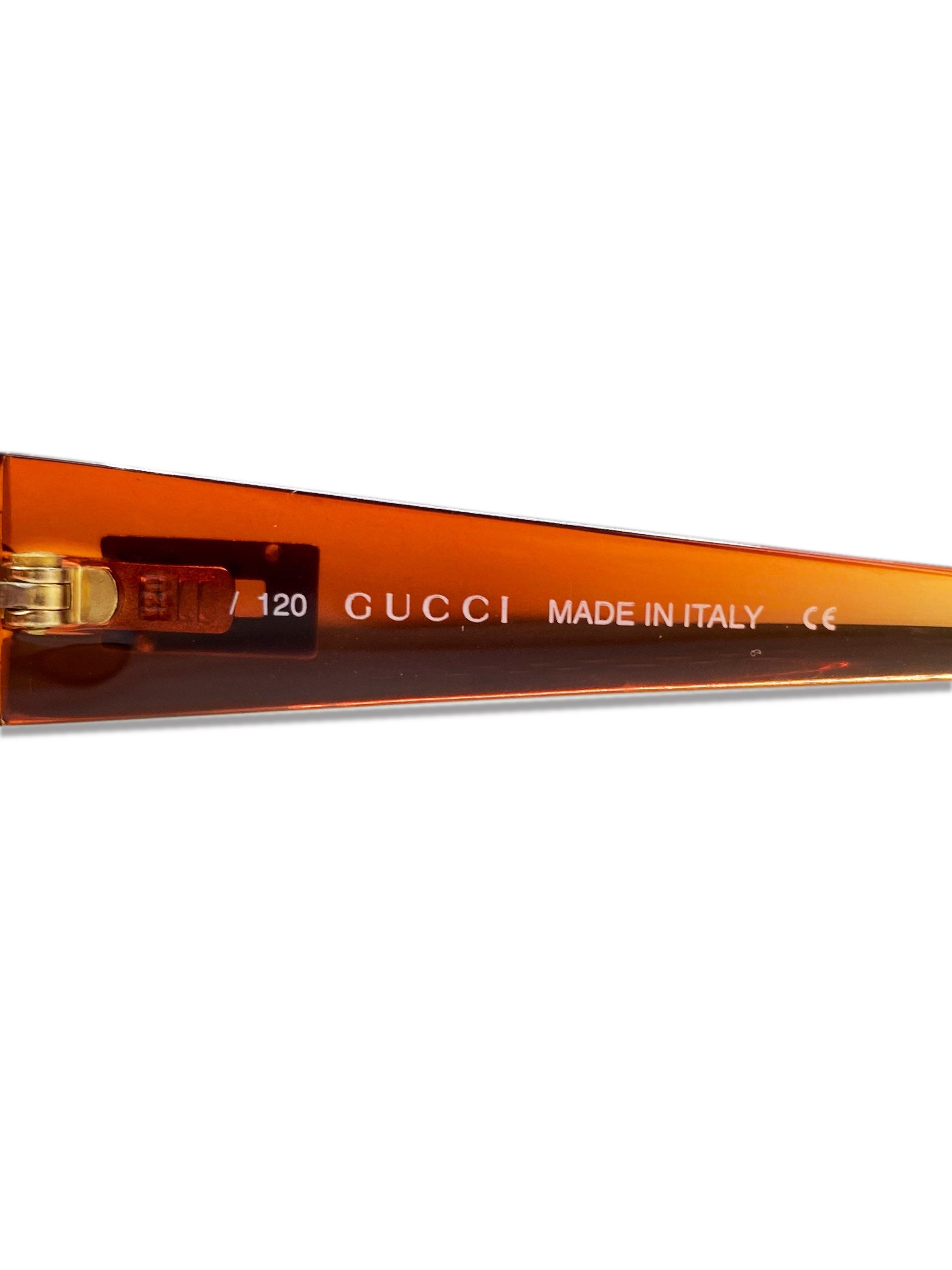 Gucci ‘G’ Oval Frane Rounded Gold Metallic Logo Sunglasses
