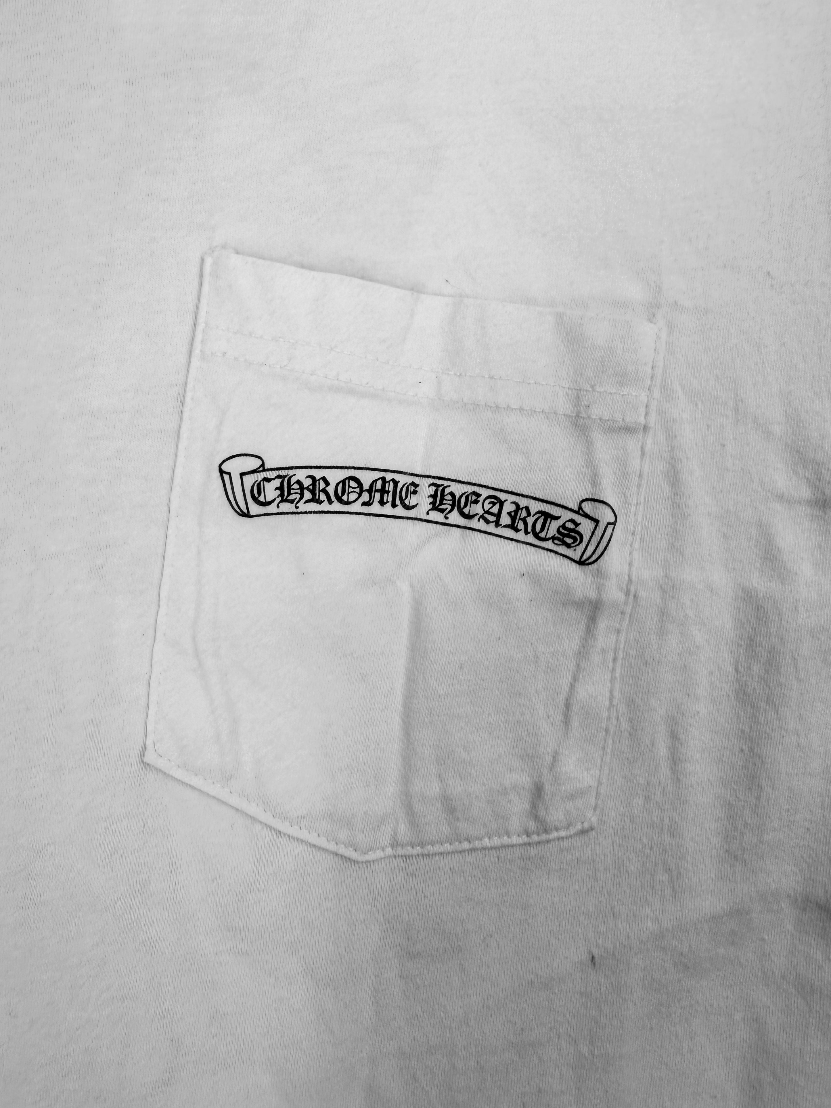 Chrome Hearts Cemetery Cross Monogram White Logo T-Shirt