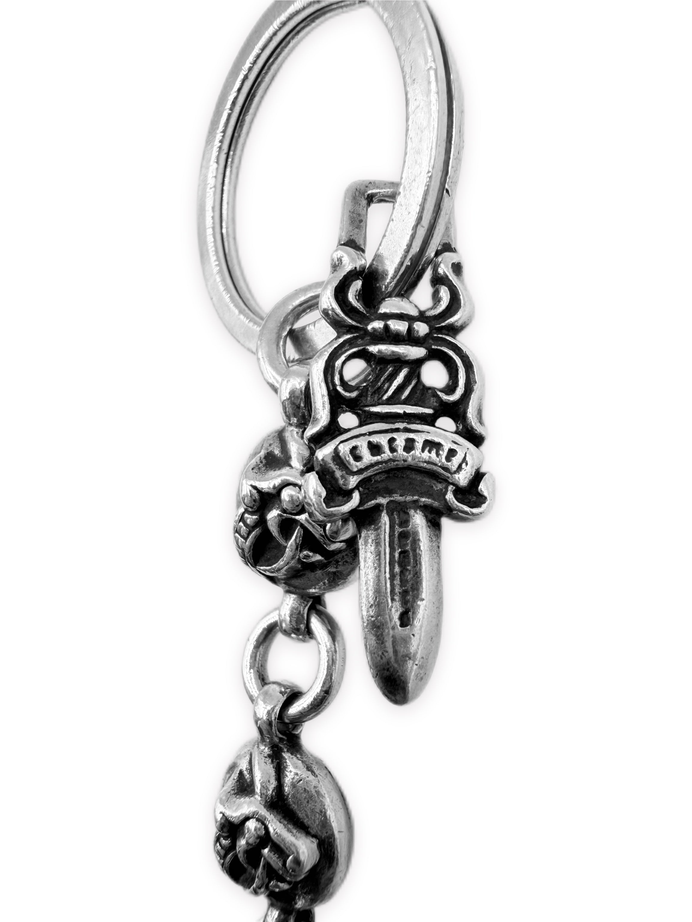 Chrome Hearts Celtic Roller Dagger Pendant .925 Silver Keychain