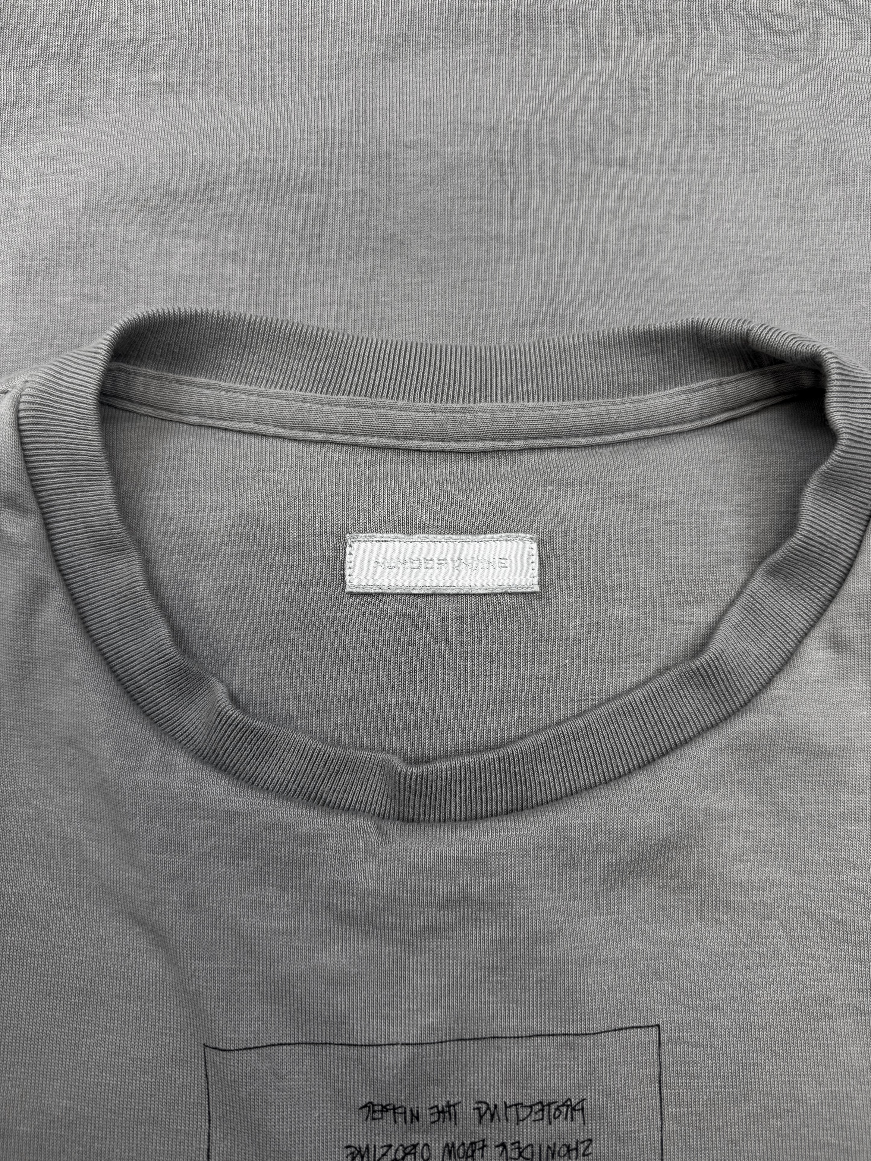00s Number (N)ine Grey Sleeveless Graphic Tank Top