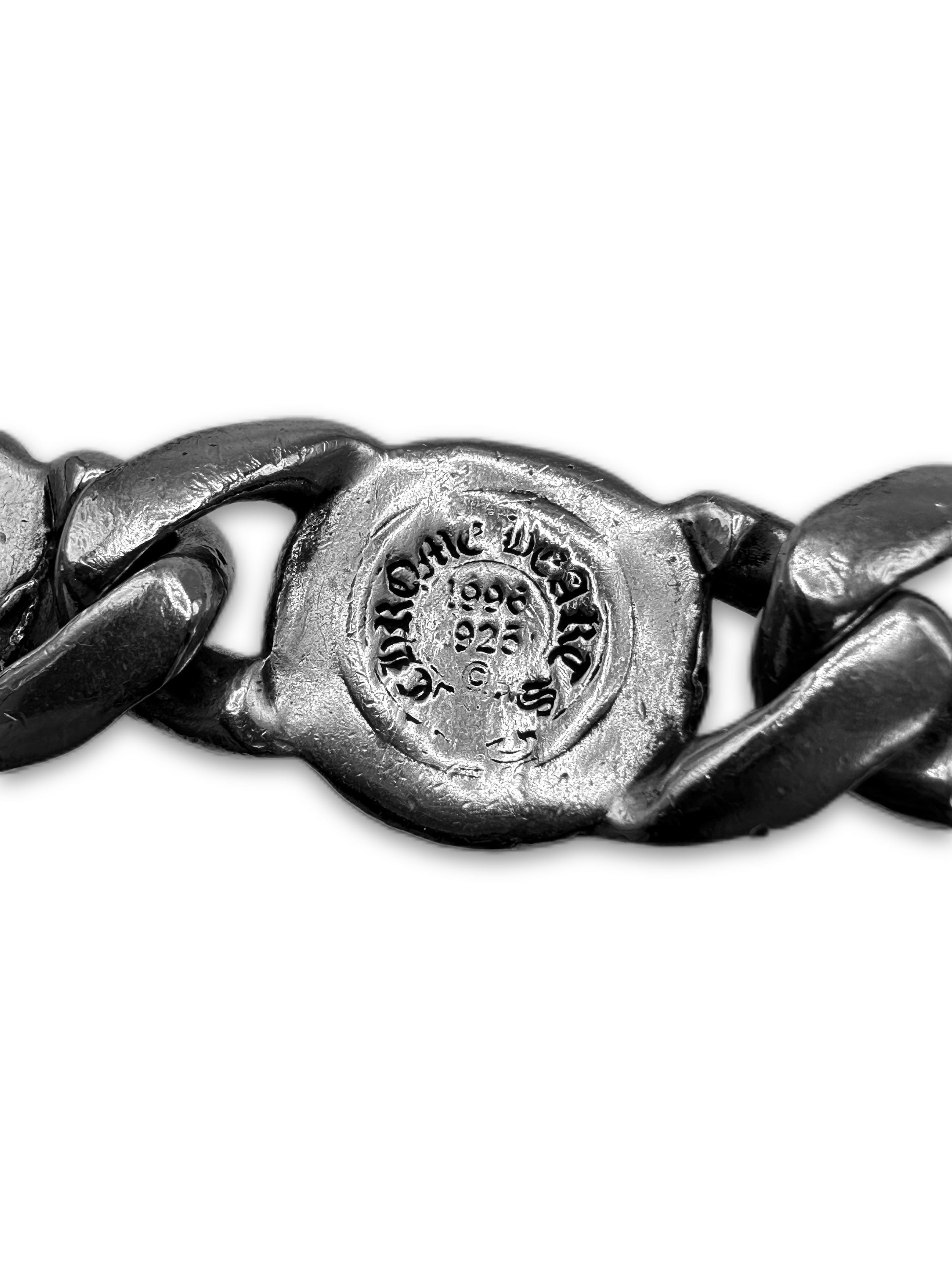 Chrome Hearts ‘Heart’ Cuban Link .925 Silver Heavy Bracelet