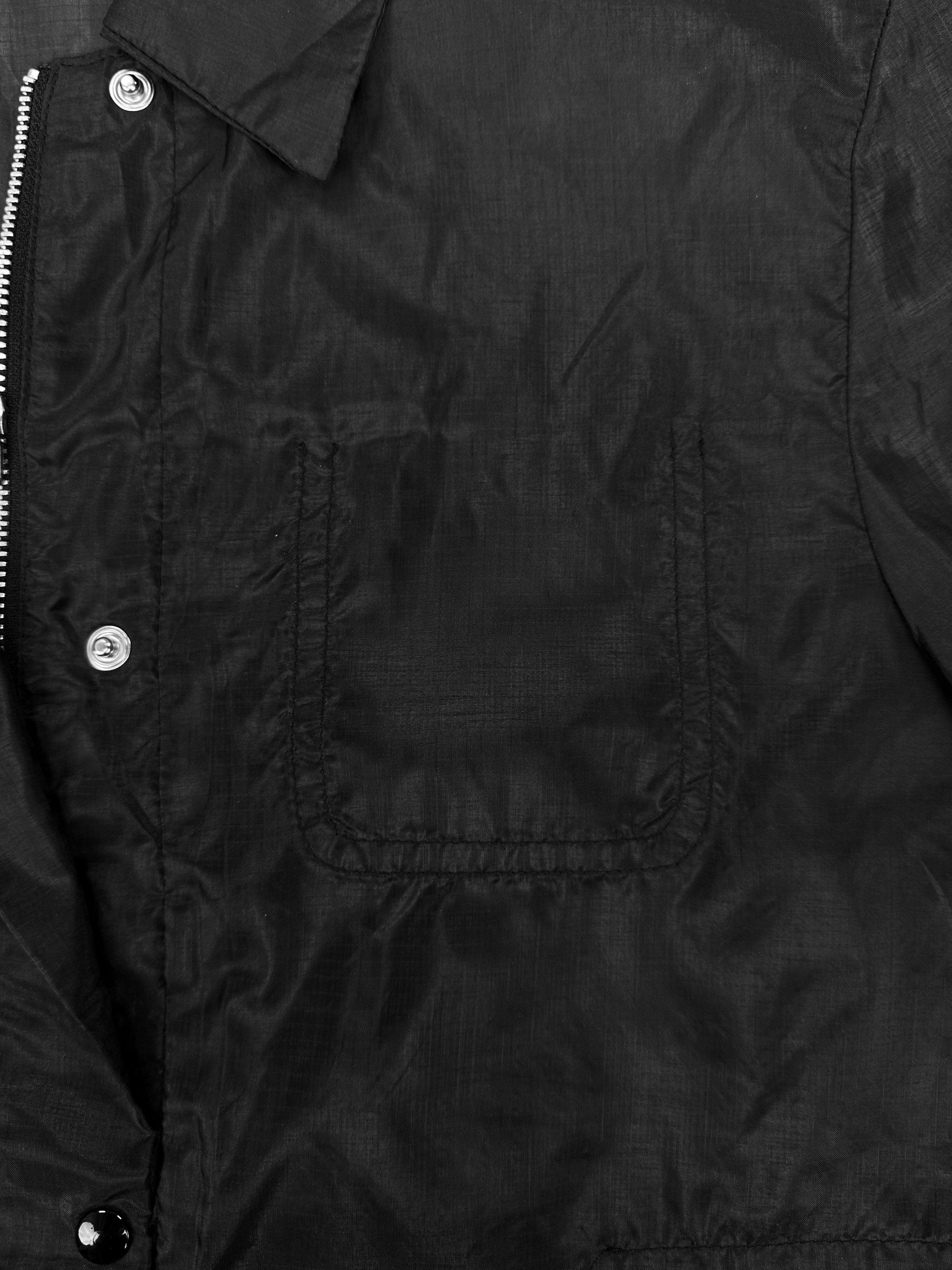 SS98 Helmut Lang Black Nylon Collared Zip-up Jacket