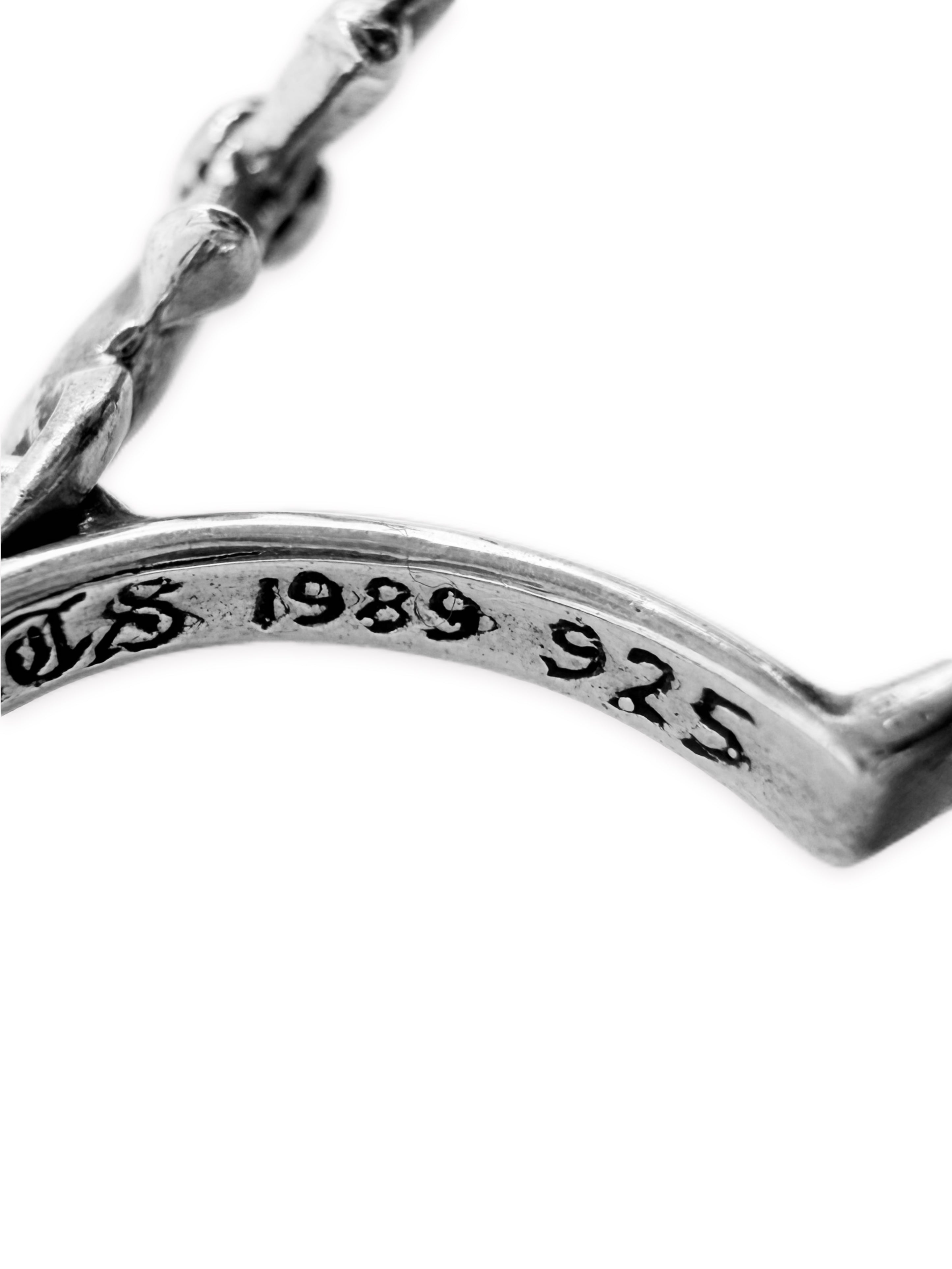Chrome Hearts ‘Cross’ Drop .925 Silver Hoop Earring