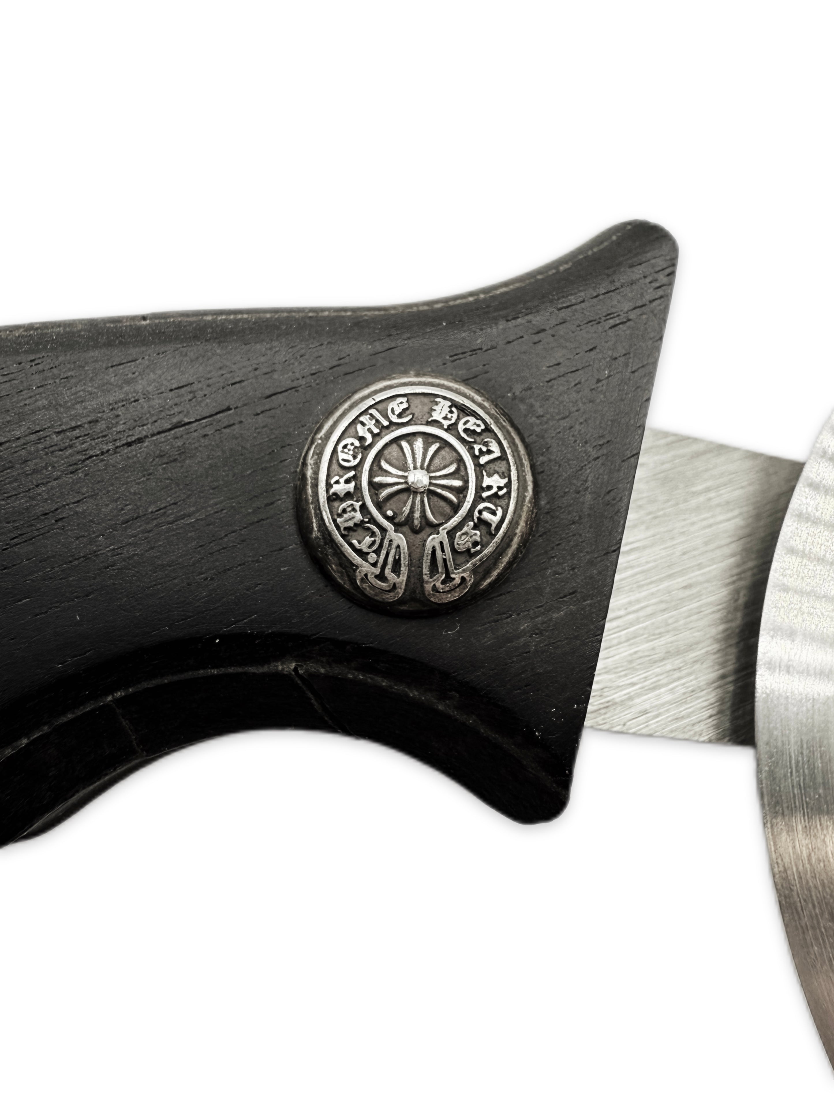 Chrome Hearts Hollywood Exclusive Ebony Wood .925 Silver Pizza Cutter