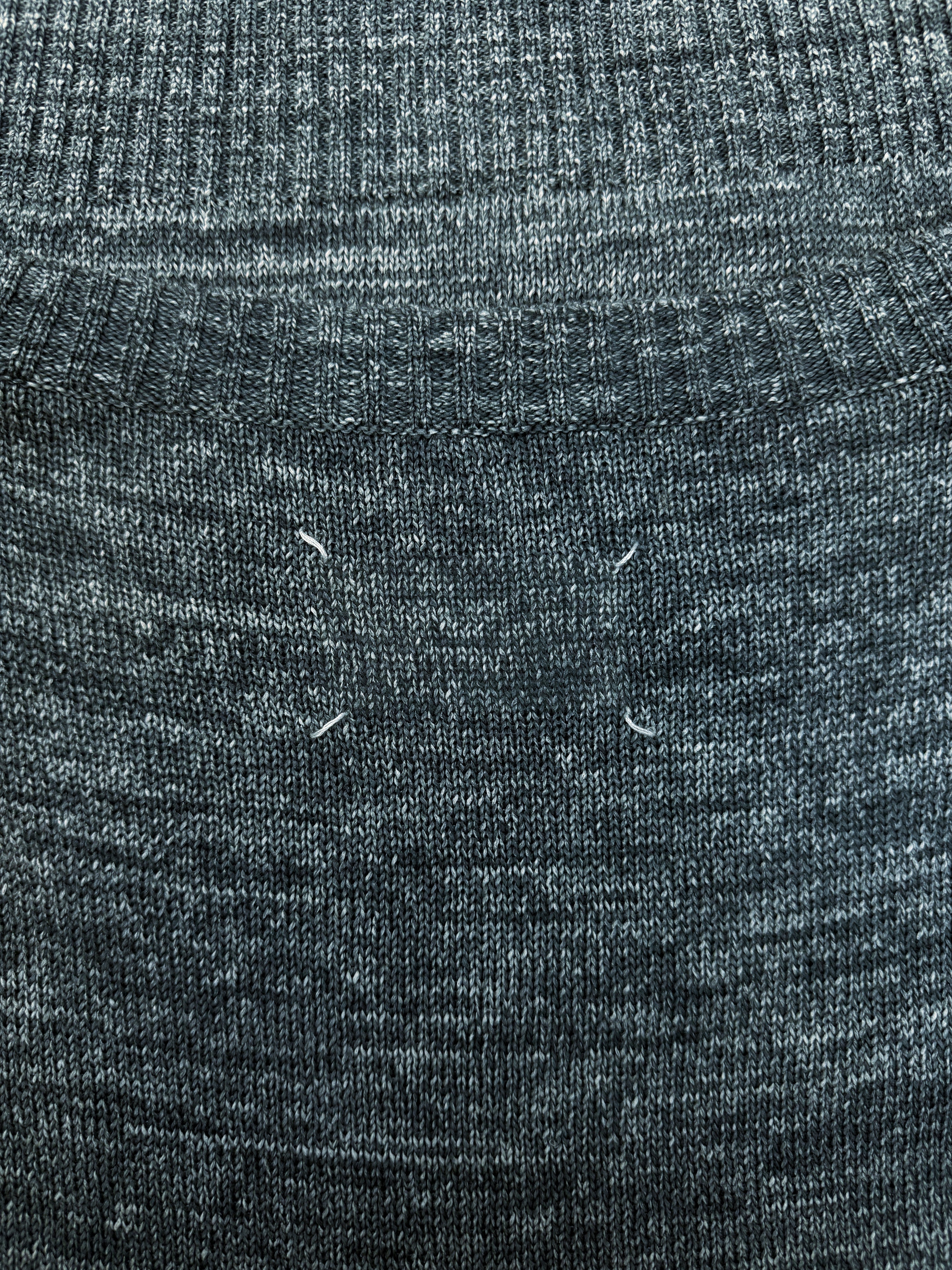 Maison Margiela Speckled Teal Knitted Sleeveless Vest