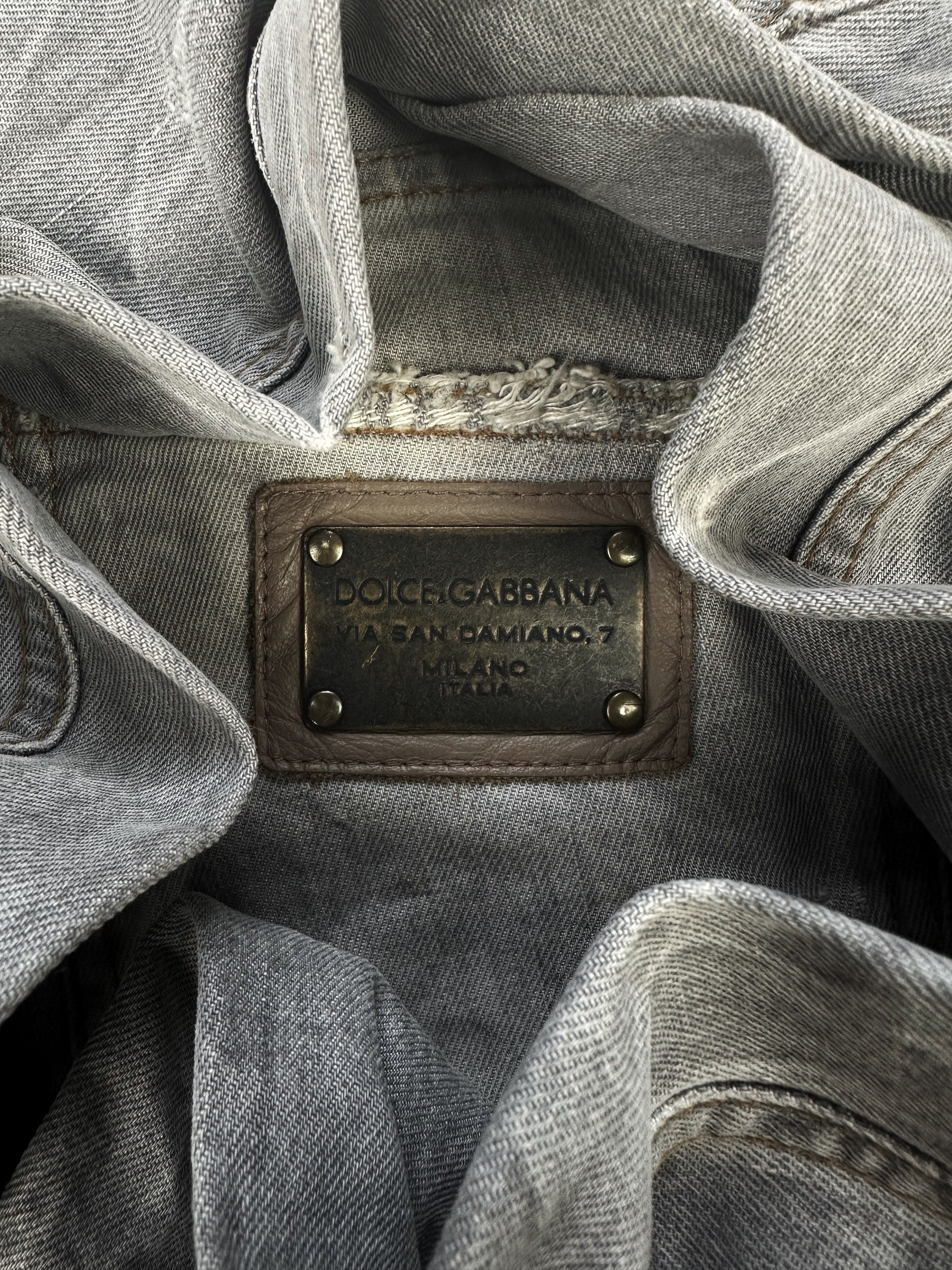 00s Dolce & Gabbana ‘Distressed’ Boot Cut Grey Denim