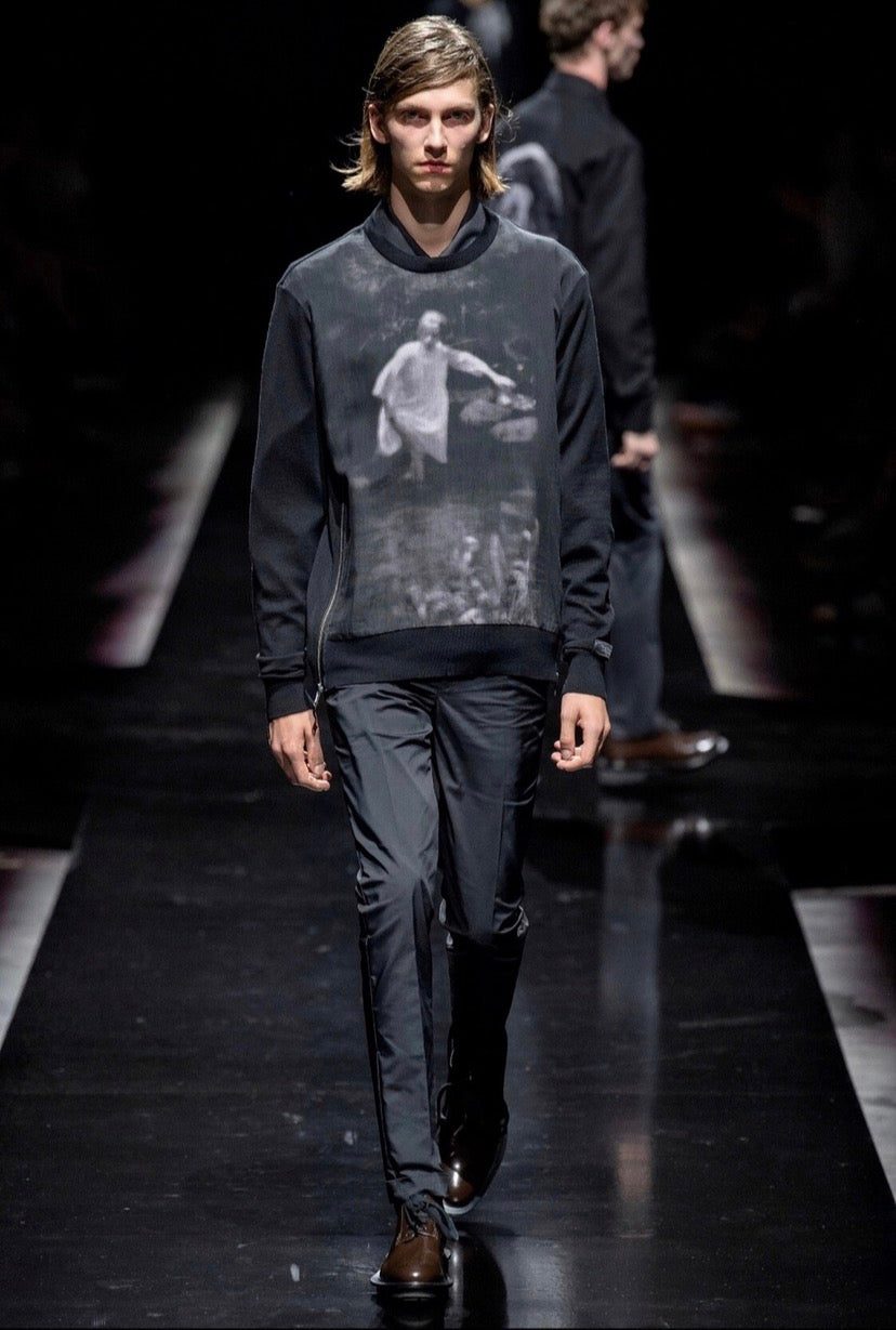 SS20 Undercover Cindy Sherman Side Zip Abstract Knitted Sweater