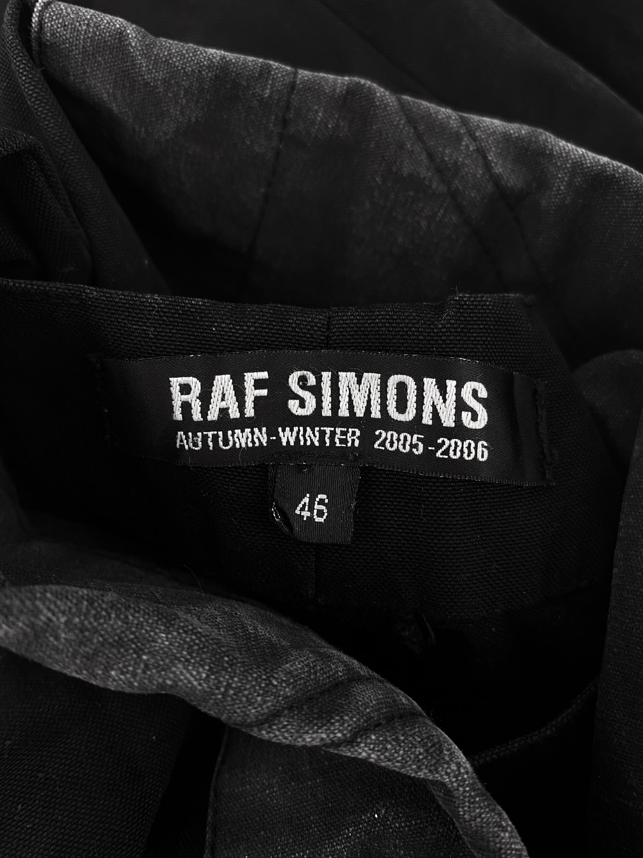 FW05 Raf Simons ‘History of My World’ Two Tone Moto Trousers
