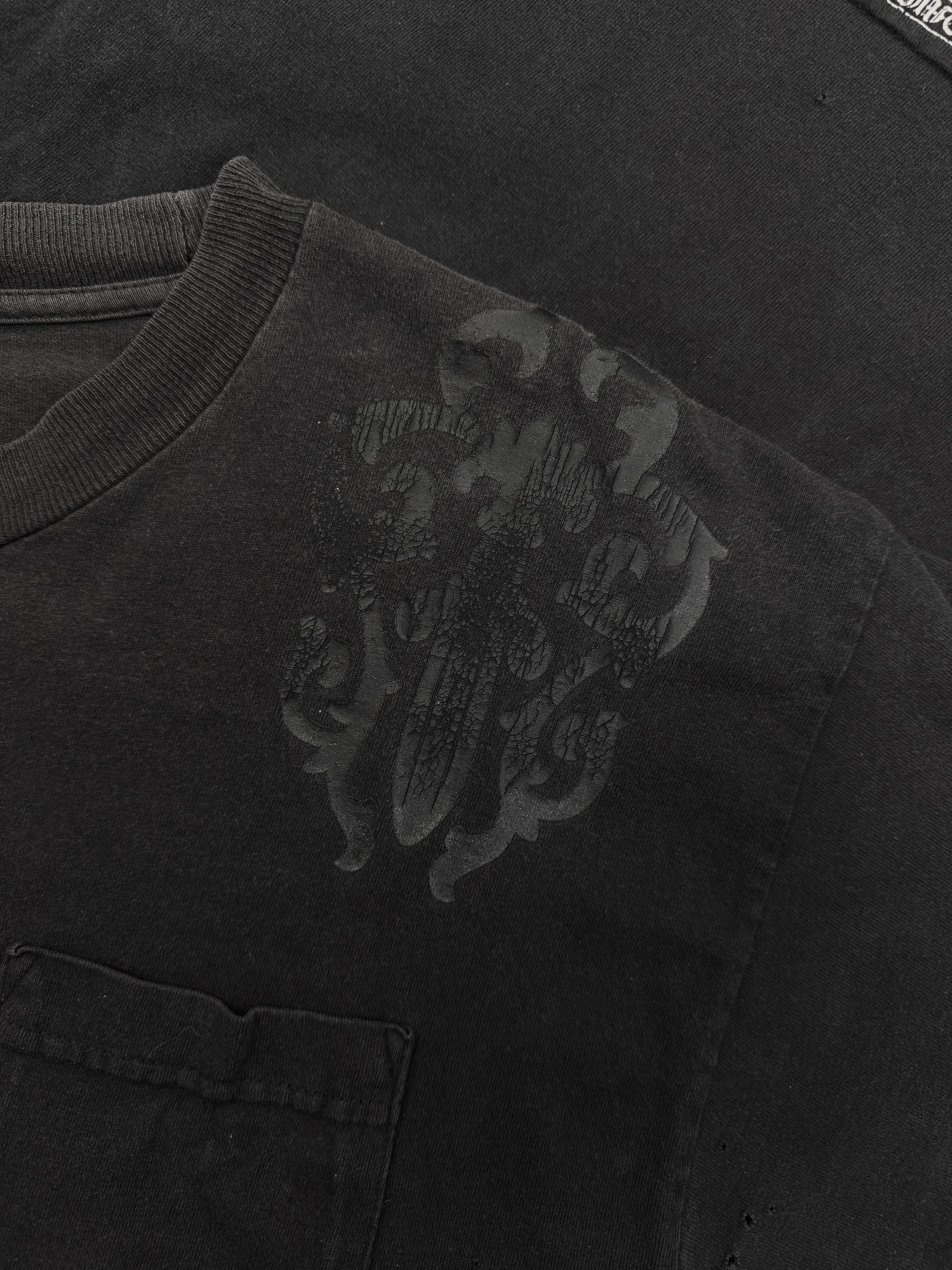 Chrome Hearts Cemetery Cross Dagger Faded Vintage T-Shirt