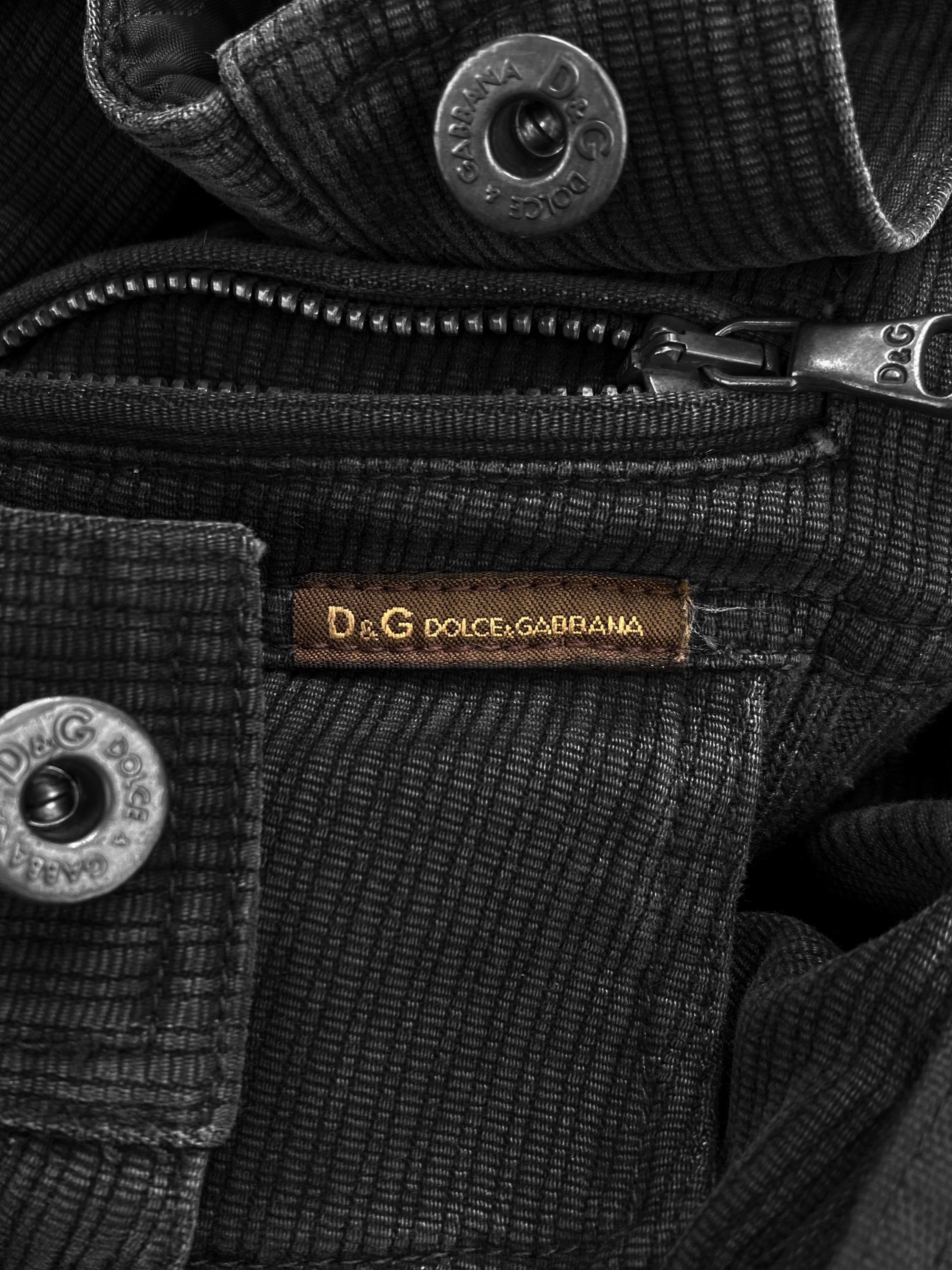 2000’s Dolce & Gabbana 3D Cargo Pocket Metallic Corduroy Jacket