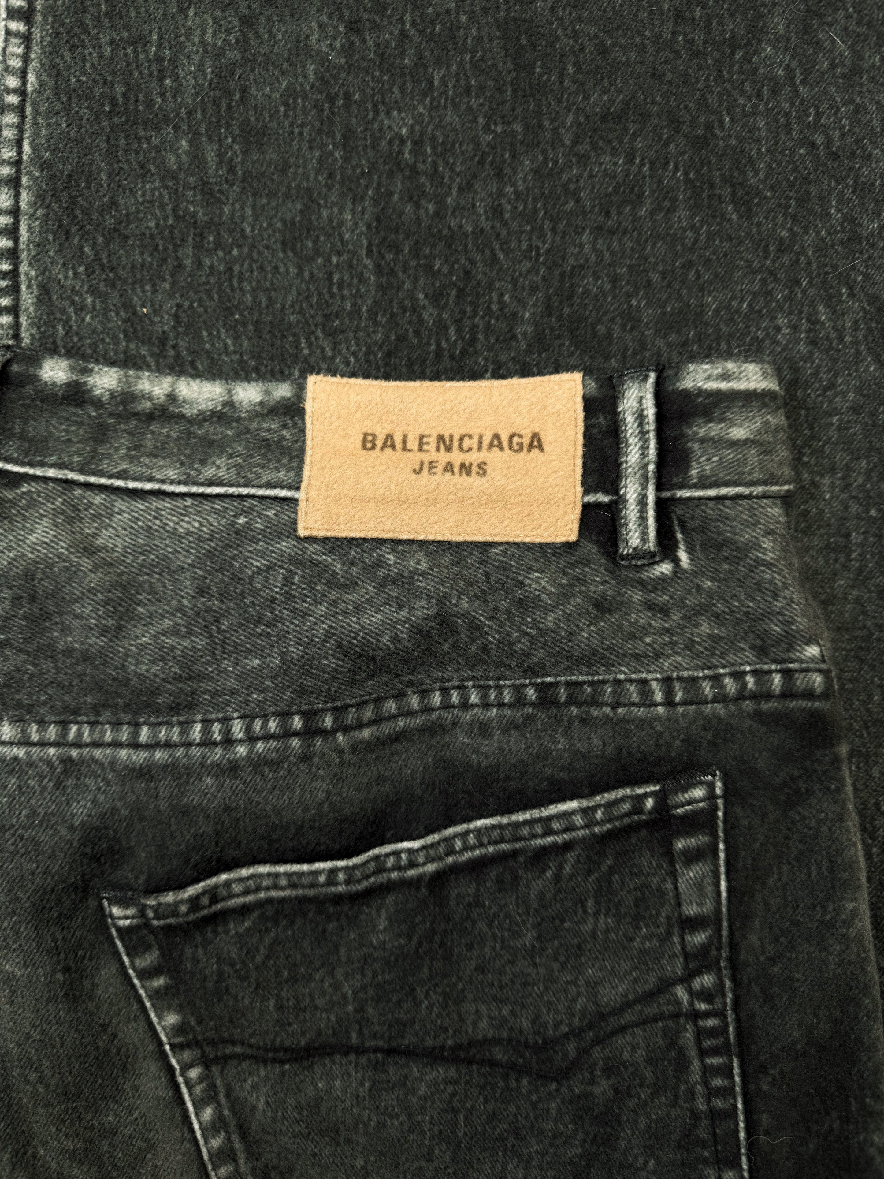SS23 Balenciaga Trompe L’Oeil Dark Wash Jeans