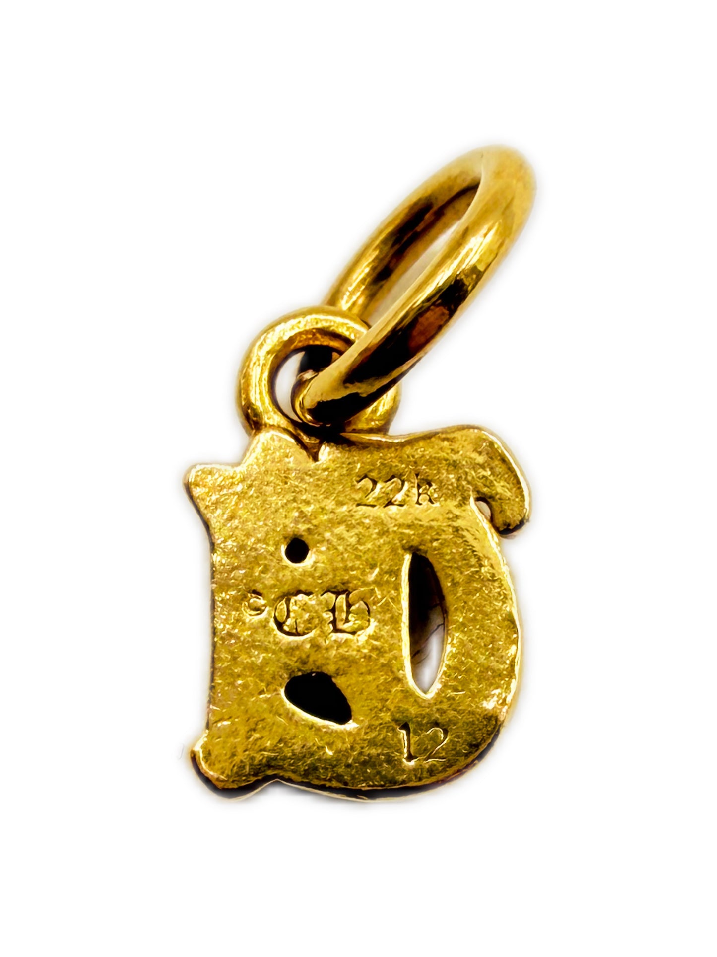 Chrome Hearts CH Alphabet Spell Out 22k Gold Charm Pendant