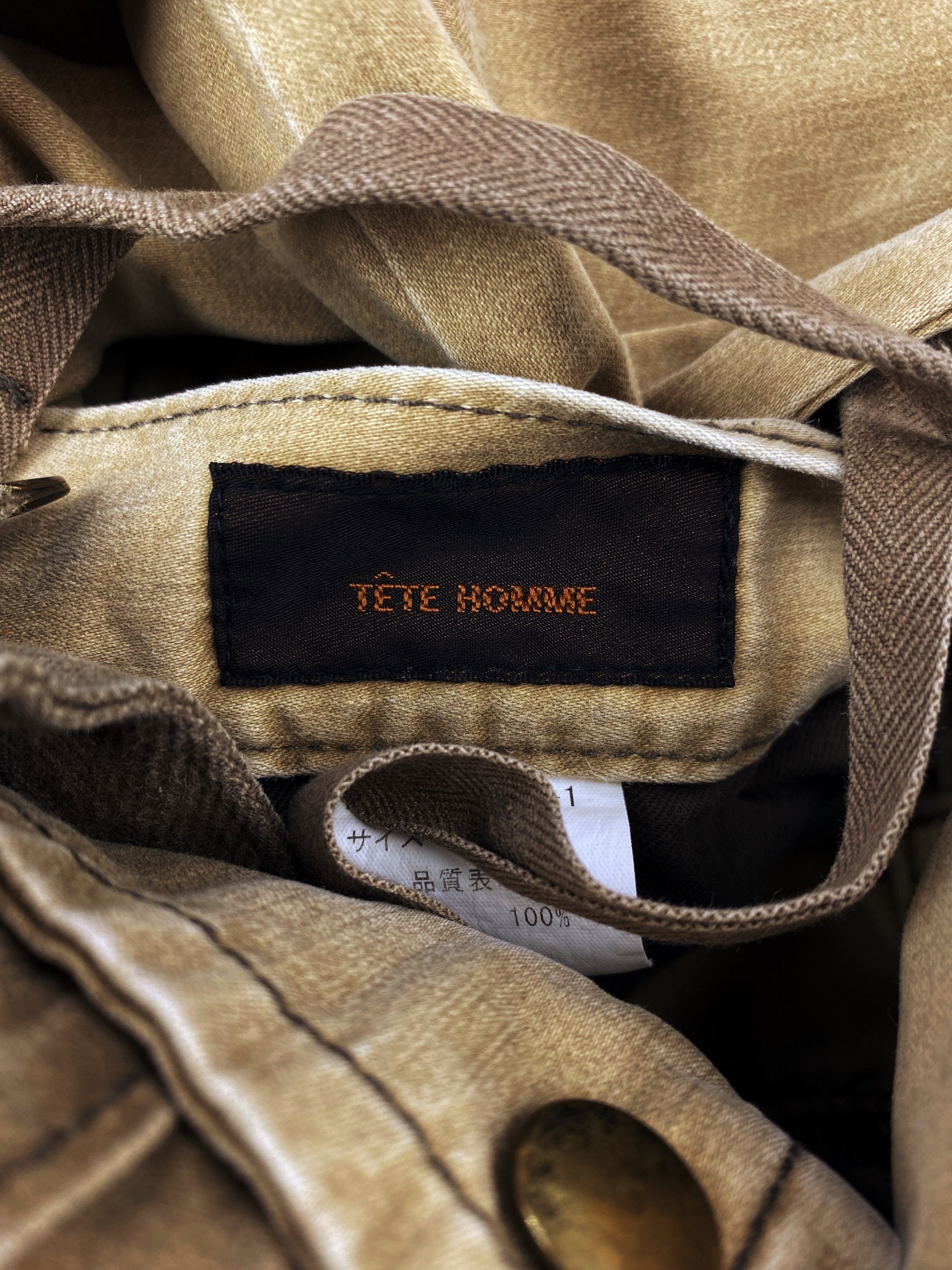 00s Tete Homme Tan Multi Pocket Bondage Carpenter Cargo Pants