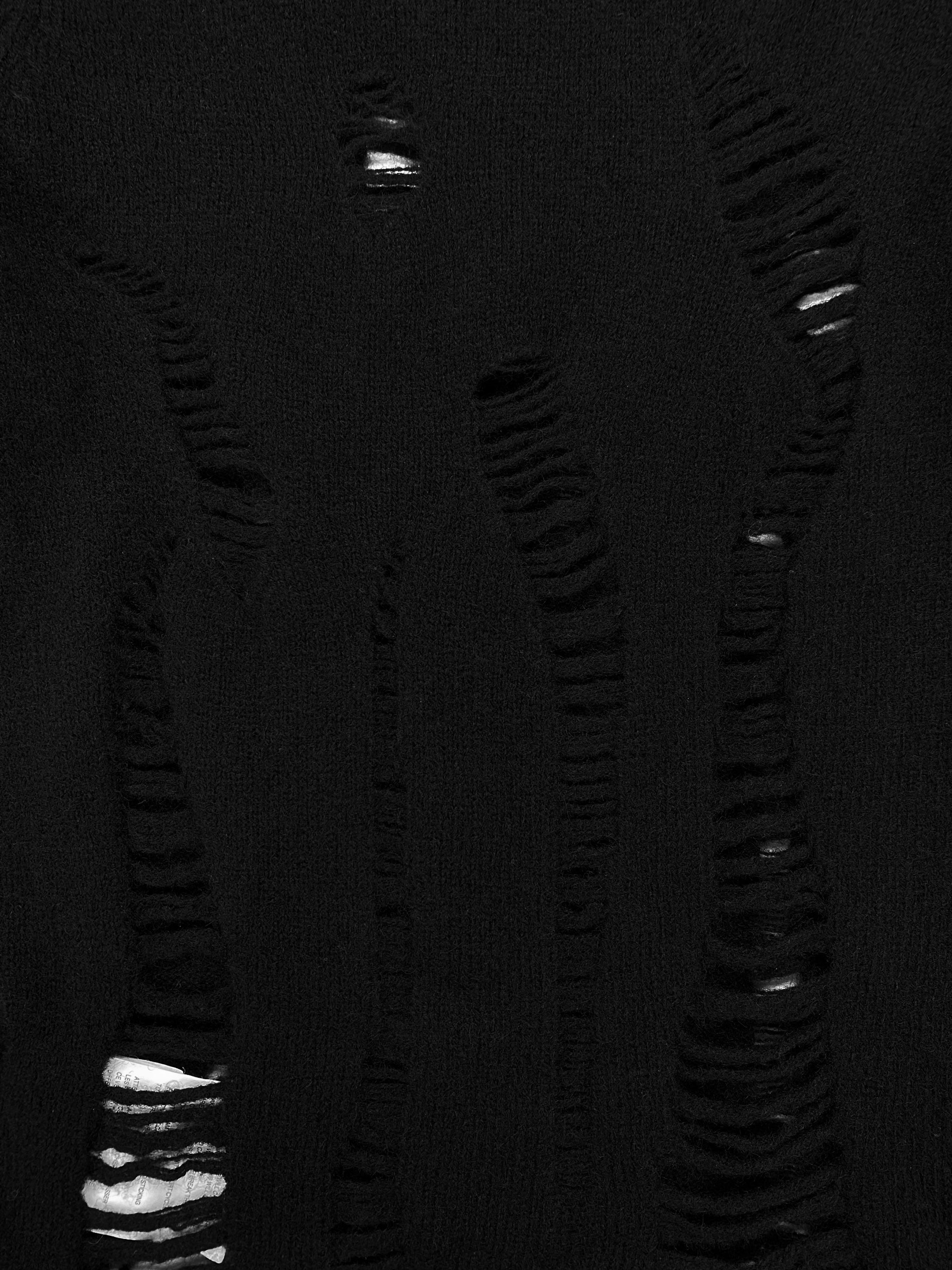 FW03 Junya Watanabe Thrashed Wool Knit Sweater
