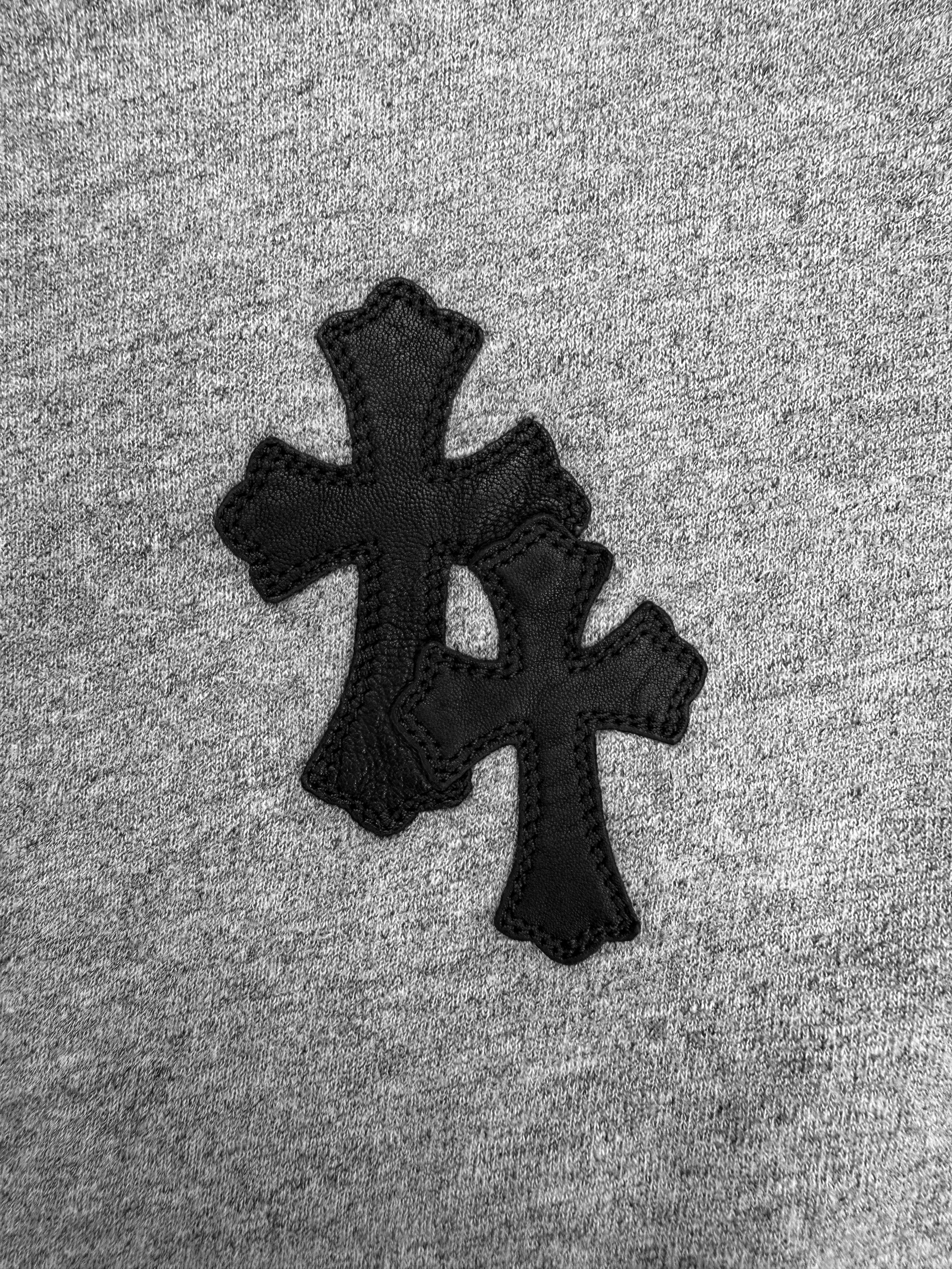Chrome Hearts Flooded Cross Patch Heather Grey ‘Fuck You’ Hoodie
