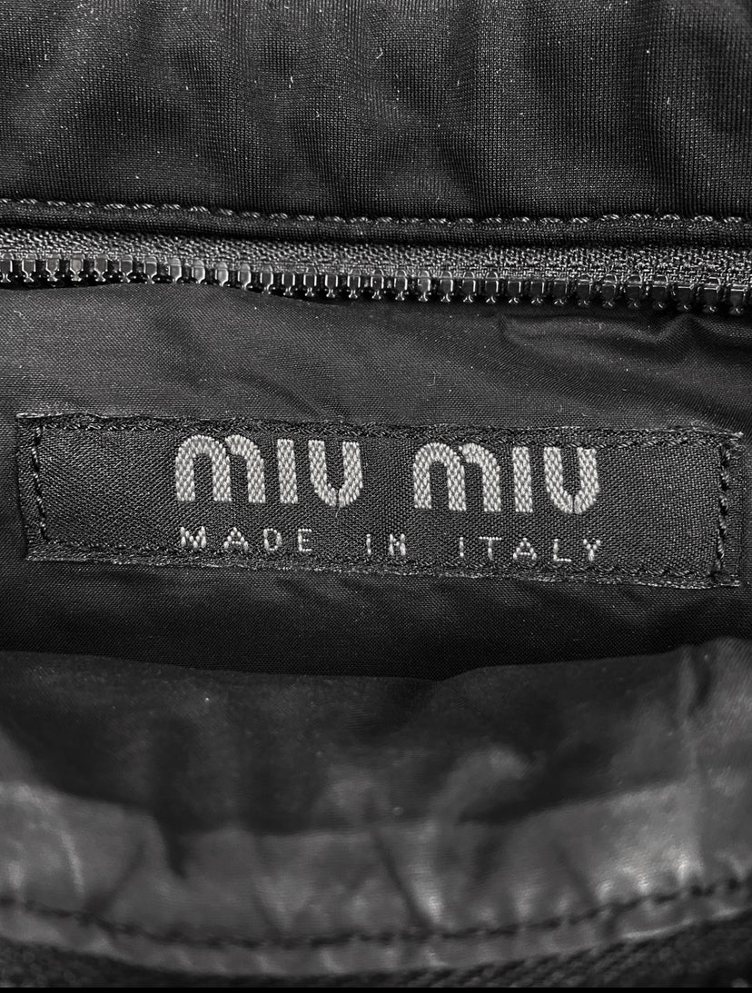 AW1999 Miu Miu Velcro Sling Nylon Crossbody Shoulder Bag