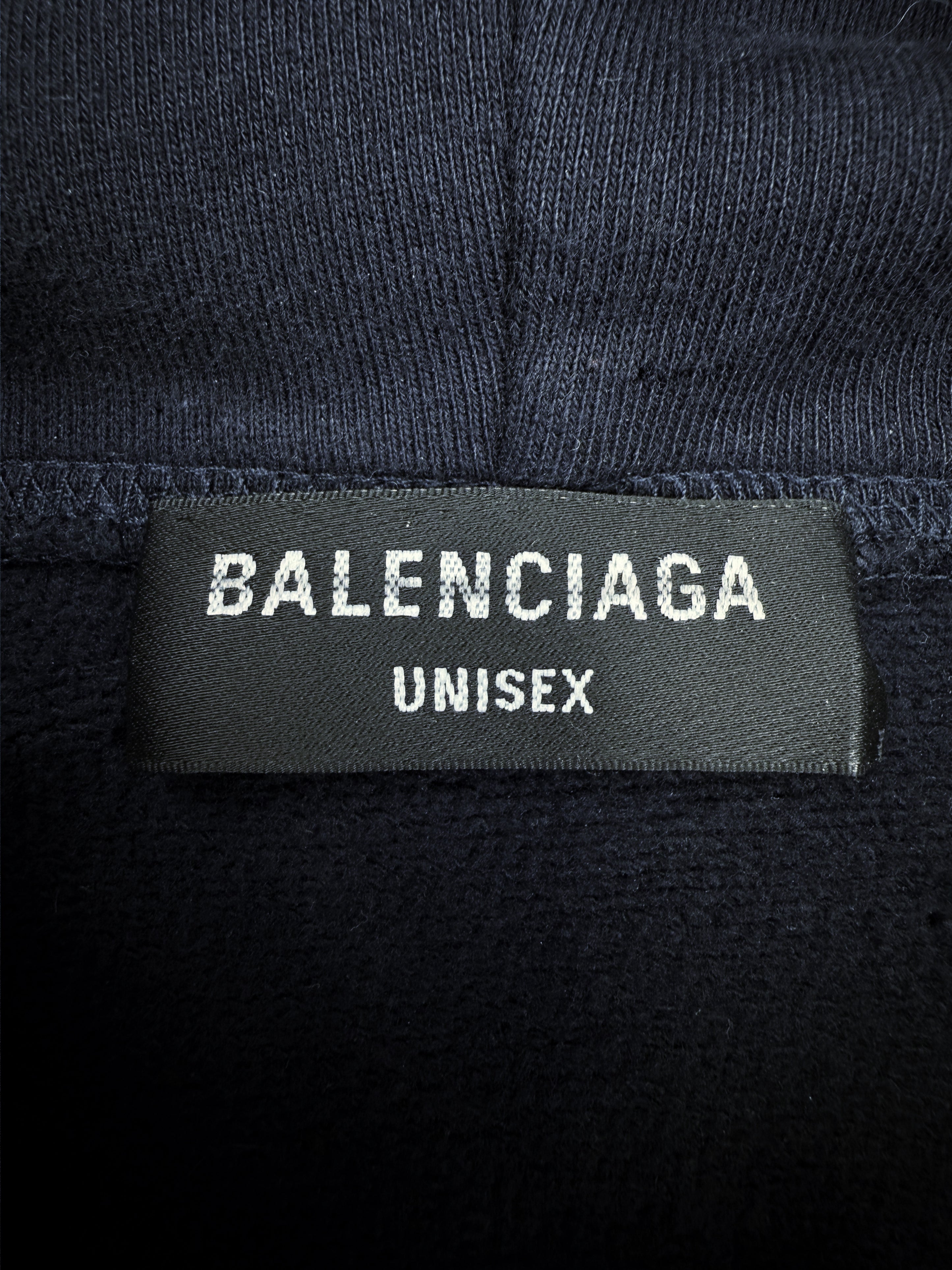 SS22 Balenciaga ‘No Comment’ Distressed Slogan Faded Hoodie