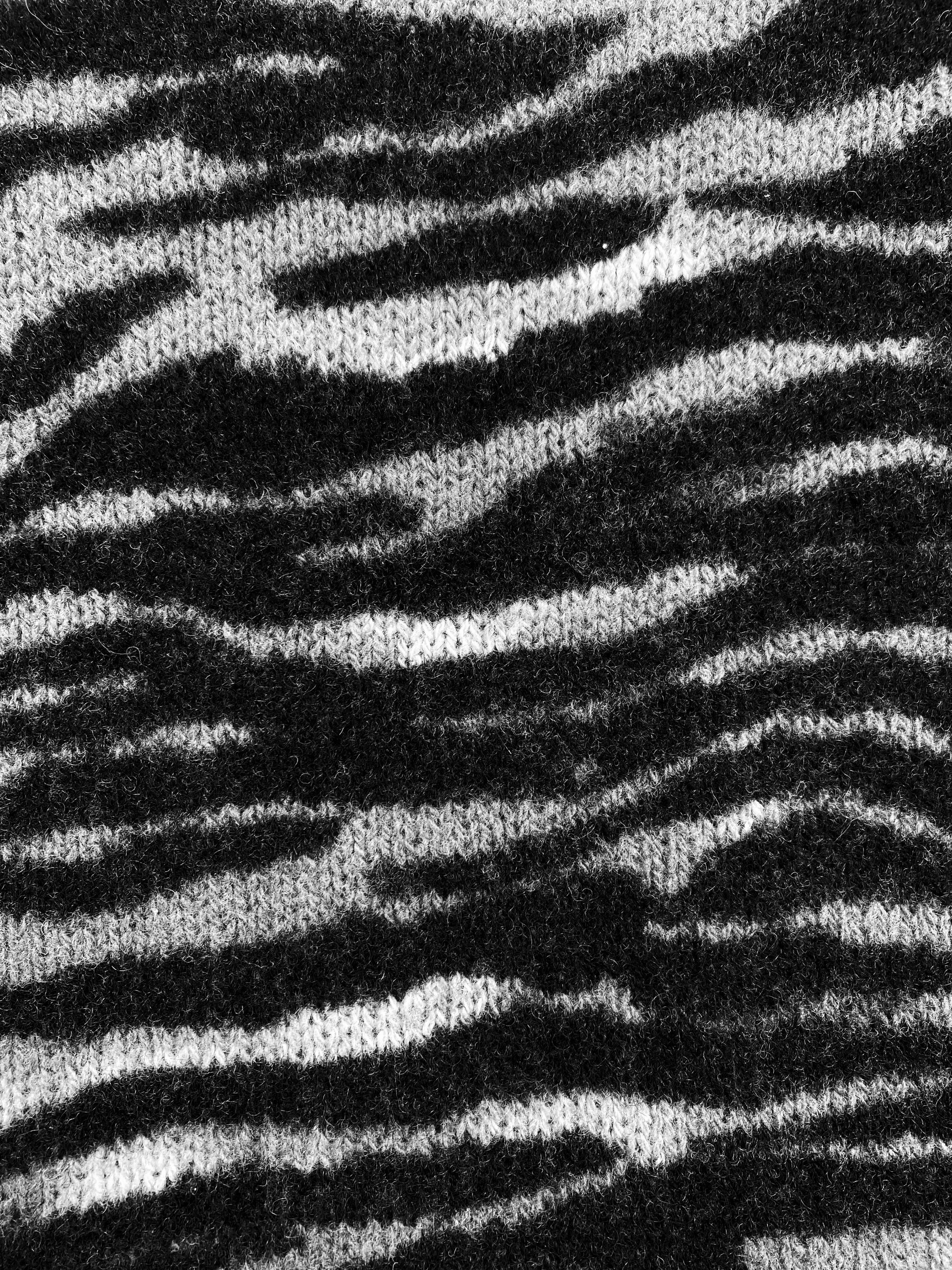 AW17 Prada Zebra Striped Virgin Wool Knitted Sweater