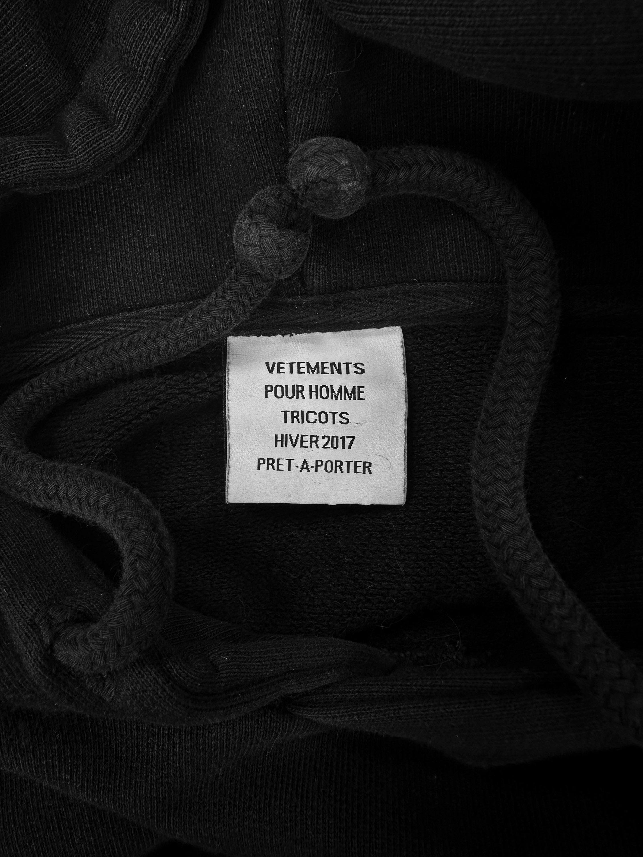 AW17 Vetements Homme ‘Total Fucking Darkness’ Pentagram Hoodie