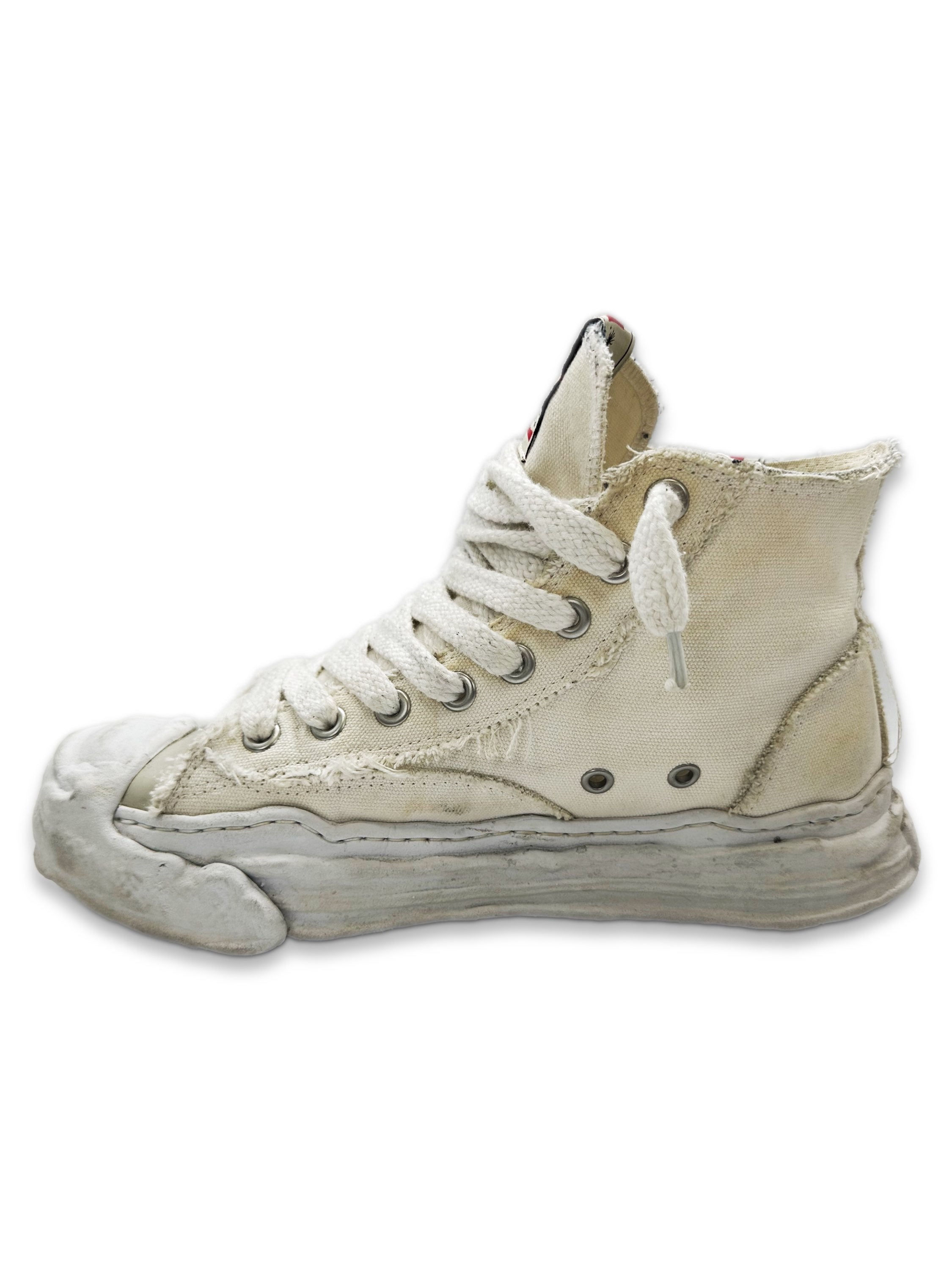 Mihara Yasuhiro ‘Melted’ Canvas Cream MMY Hi-top Sneakers