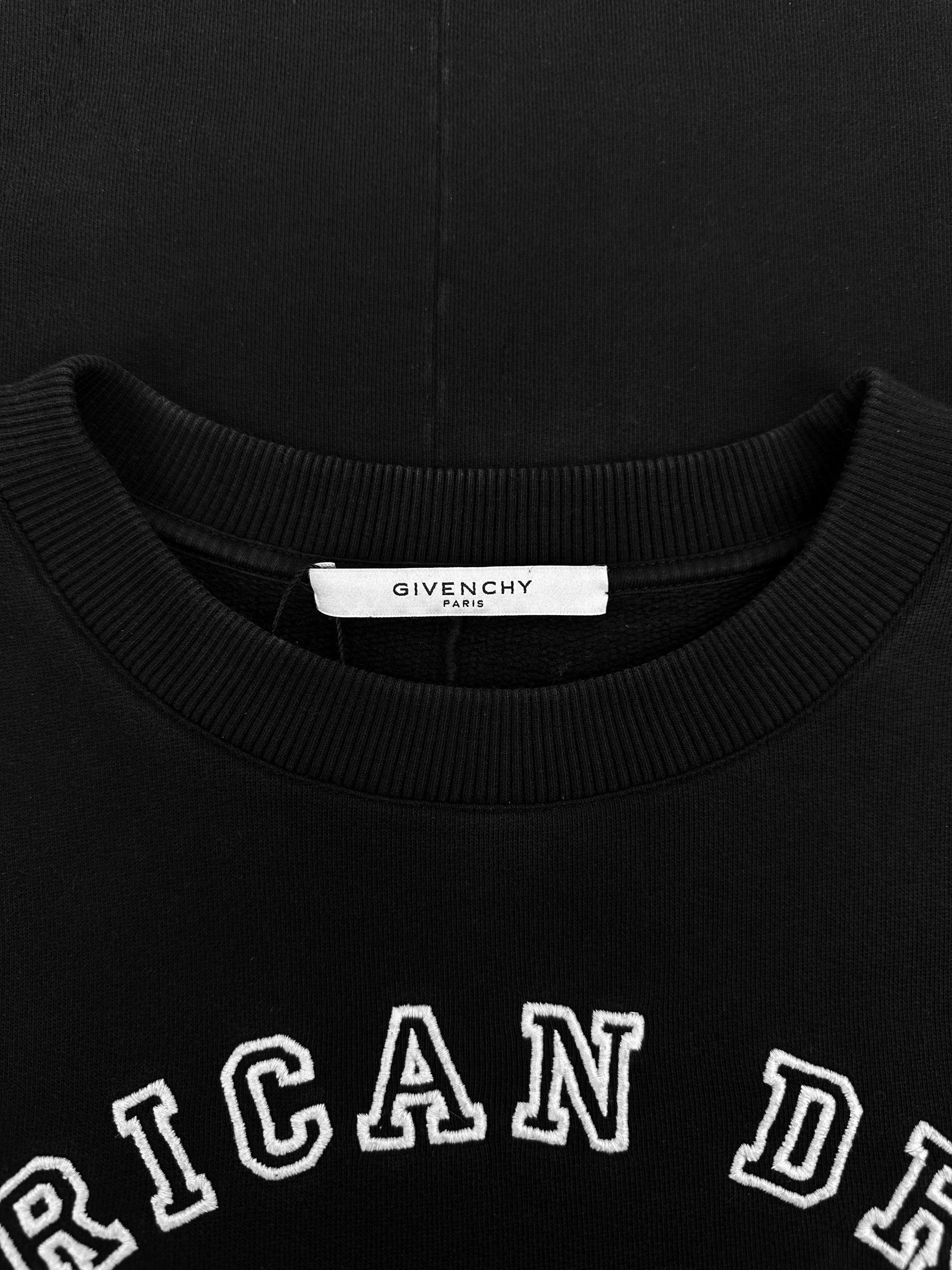 Givenchy ‘American Dream’ Black Collegiate Logo Crewneck