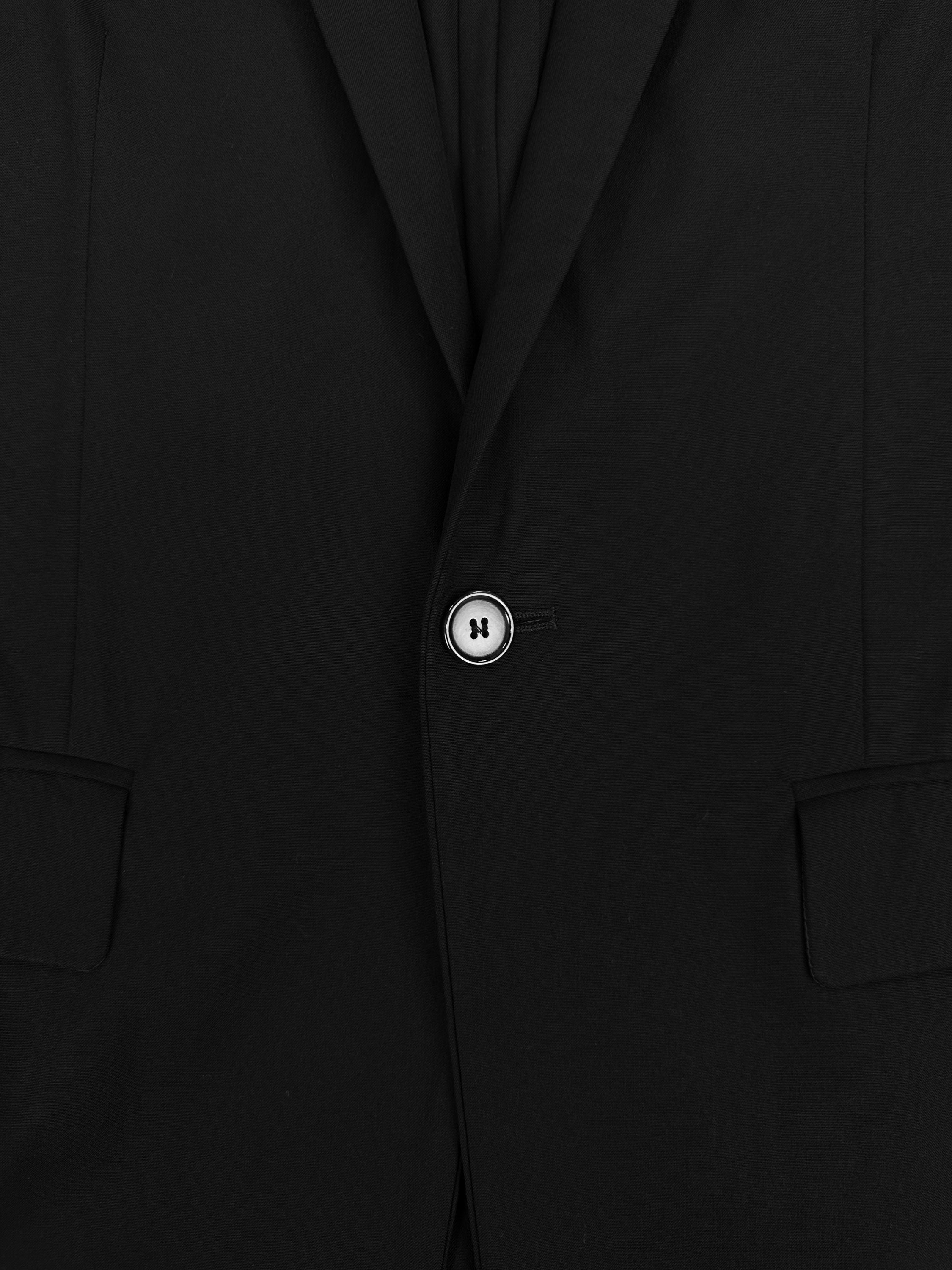 SS07 Raf Simons Black Double Breasted Suit Jacket