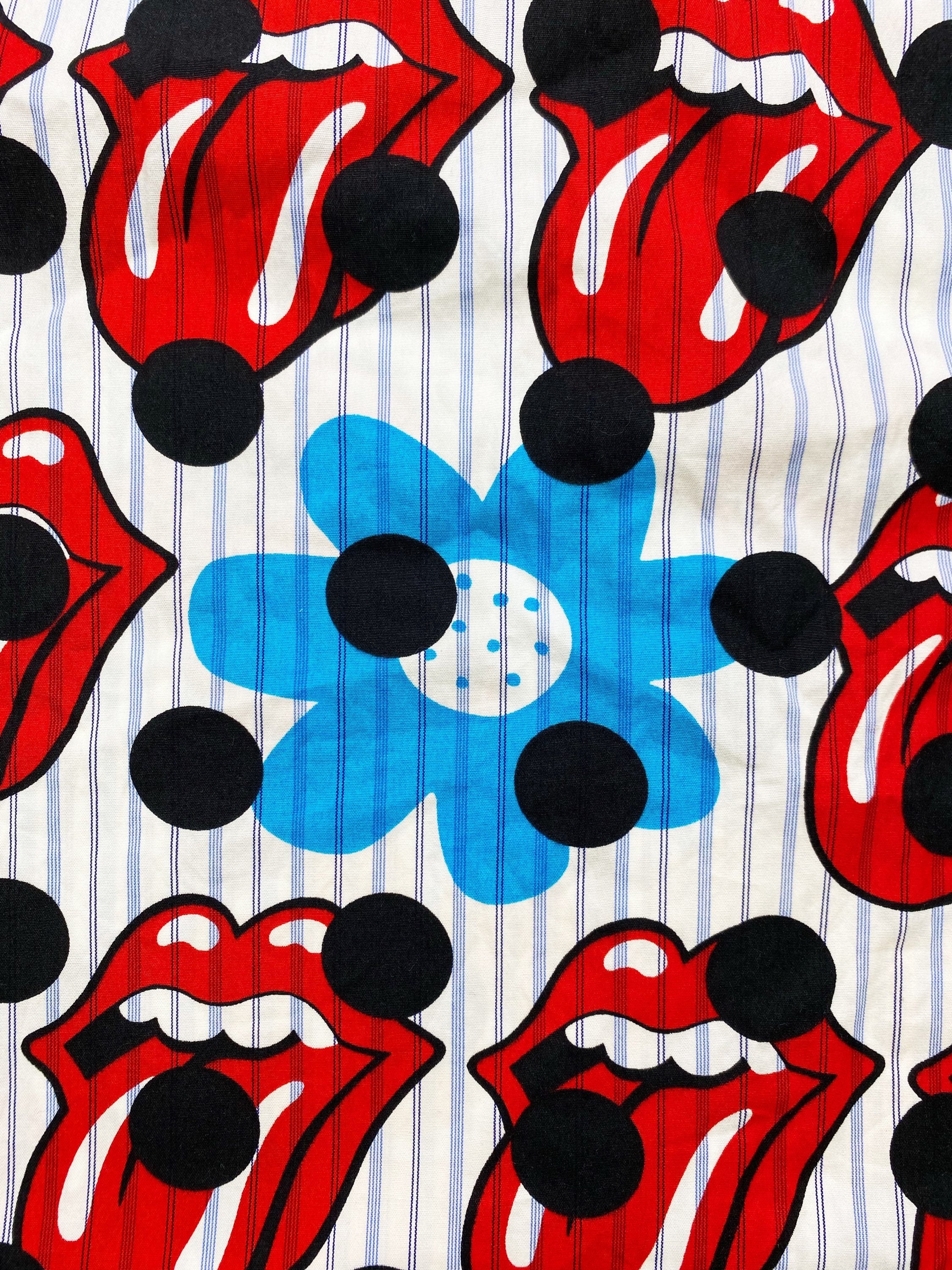 SS06 Comme Des Garçons Homme Rolling Stones Full Print Button Up