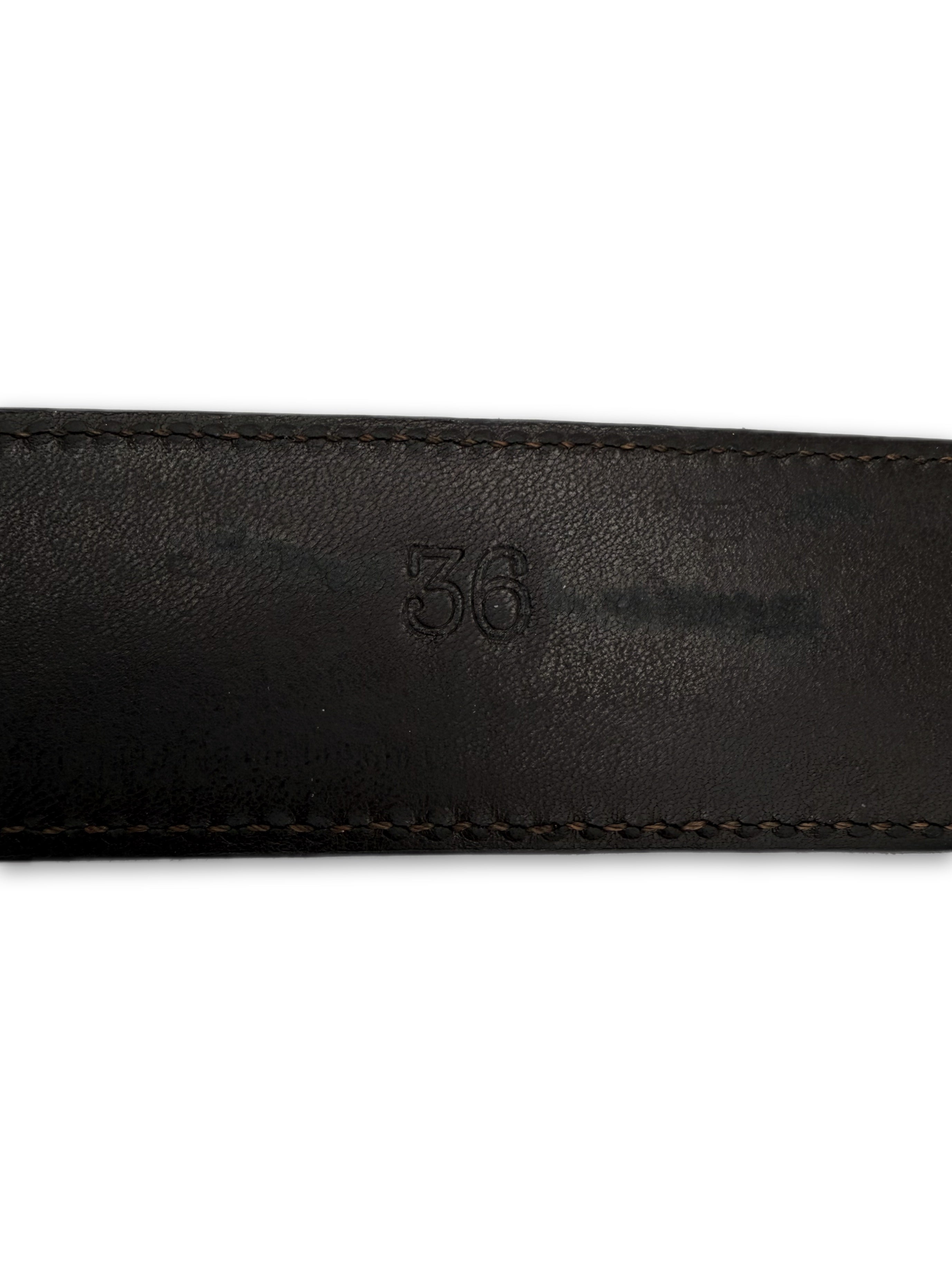 Chrome Hearts Gunslinger Brown Leather .925 Silver Belt