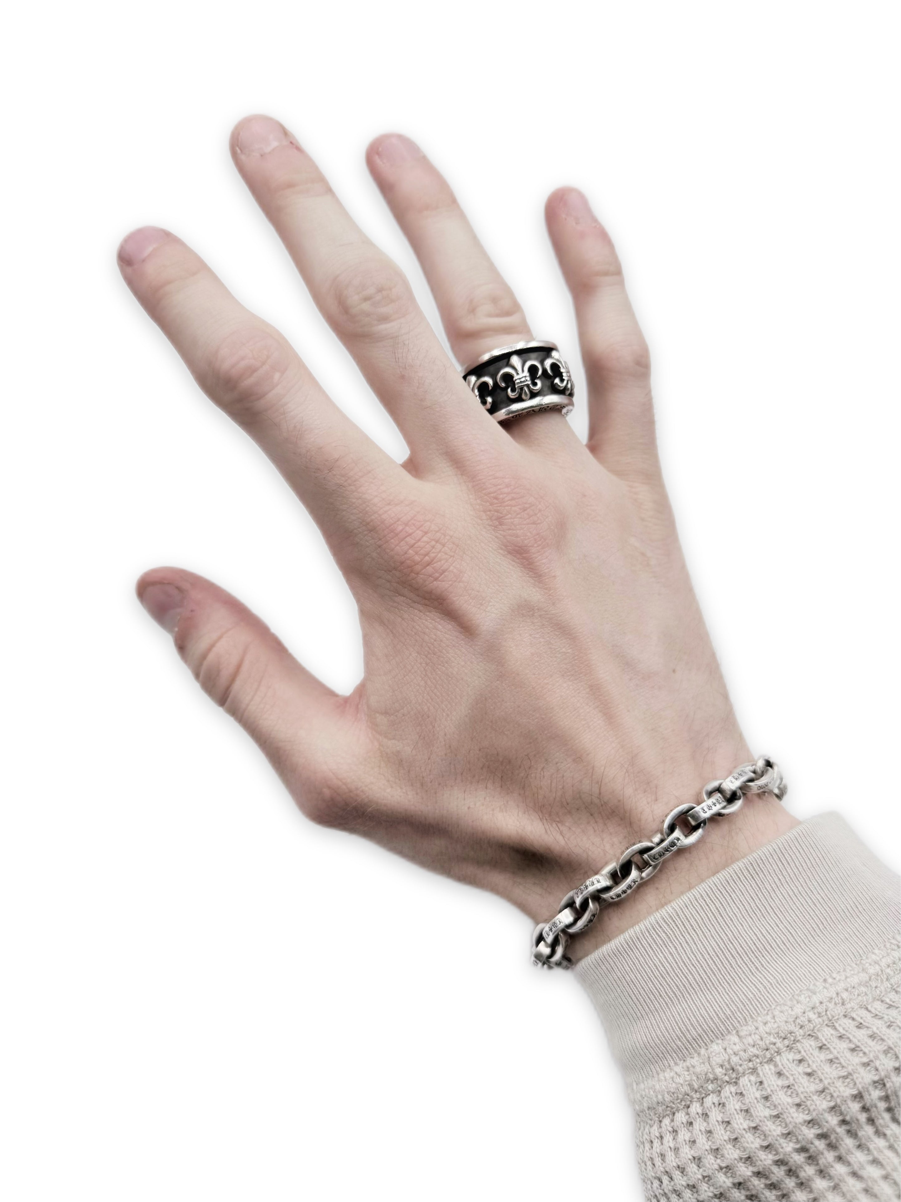 Chrome Hearts Fleur de Lis .925 Silver Spinner Ring
