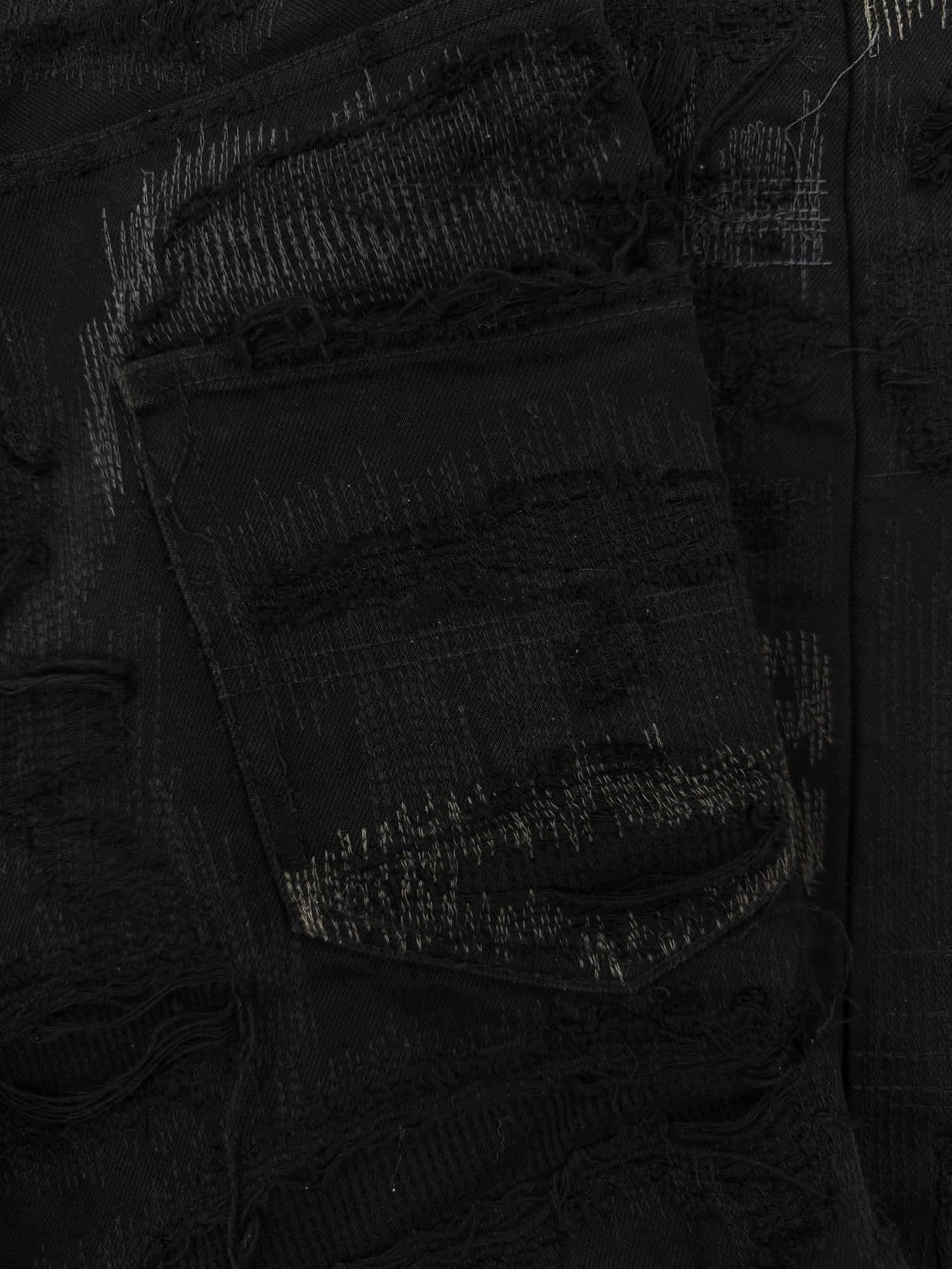 AW05 Undercover 85 ‘Arts & Crafts’ Men’s Black Black Denim Jeans