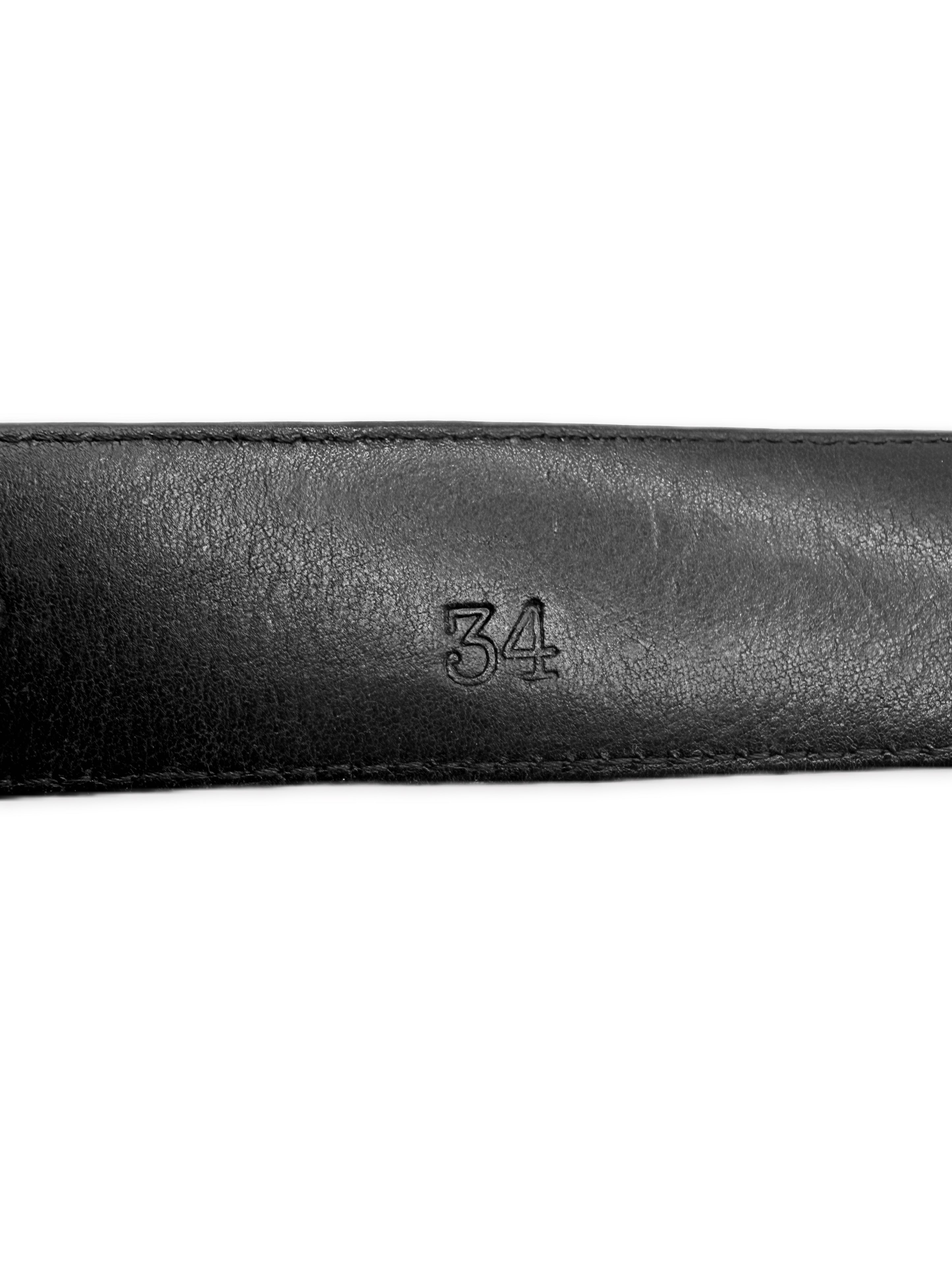 Chrome Hearts 3 Piece Talon .925 Silver Western Black Leather Belt