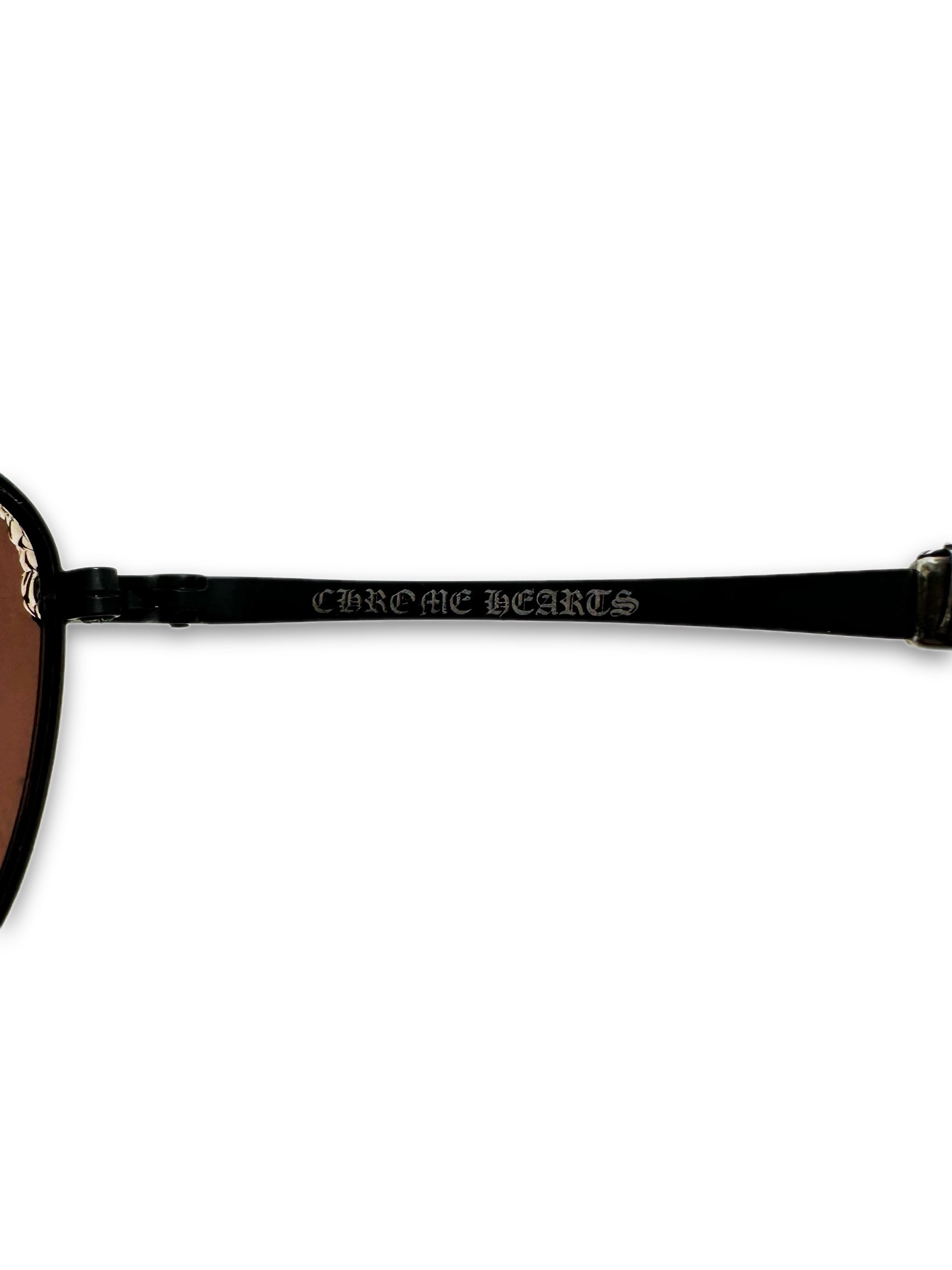 Chrome Hearts ‘Skysaw II’ Brown Tint Ebony Wood Sunglasses