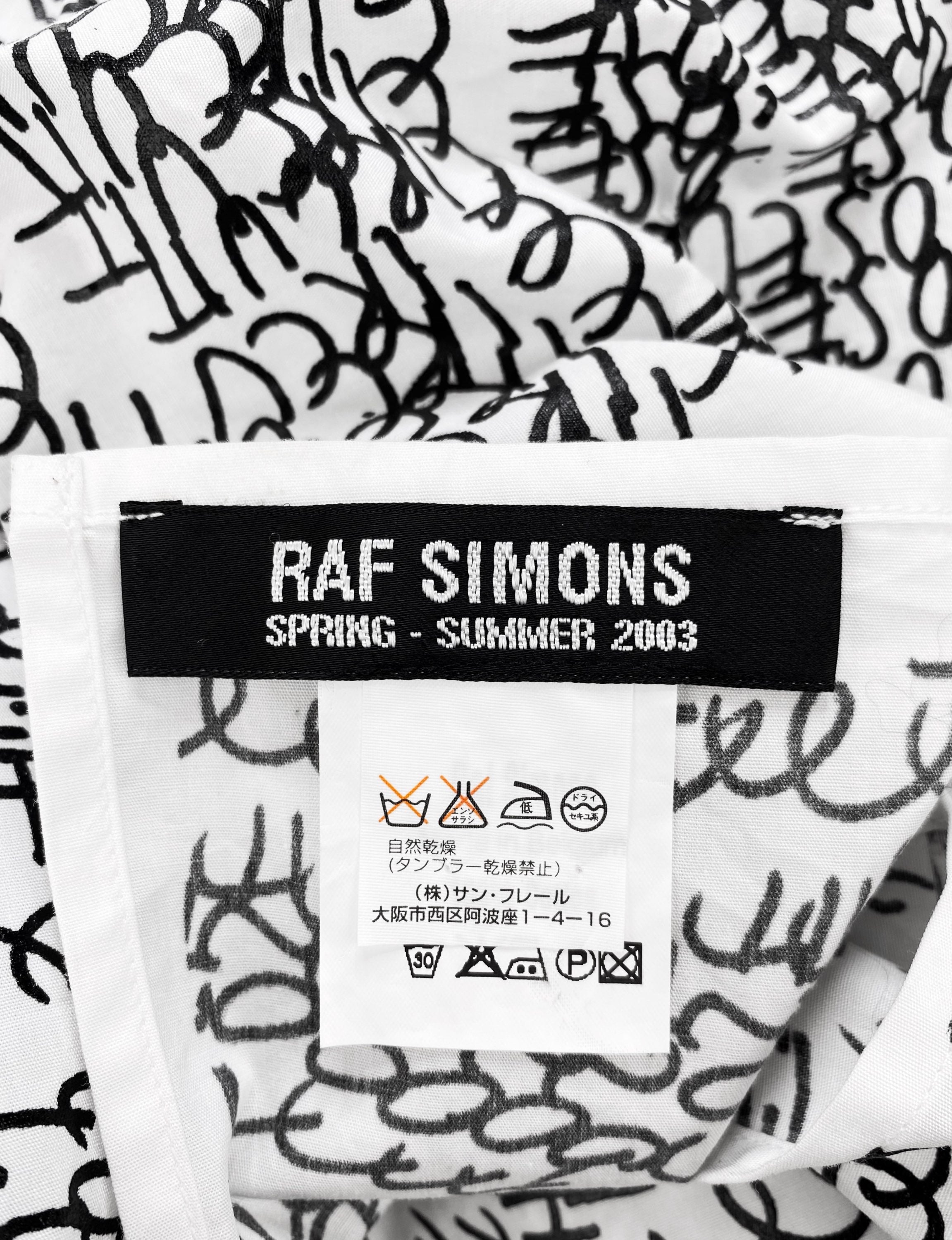 SS03 Raf Simons Consumed “Close Circuit” Script Bandana