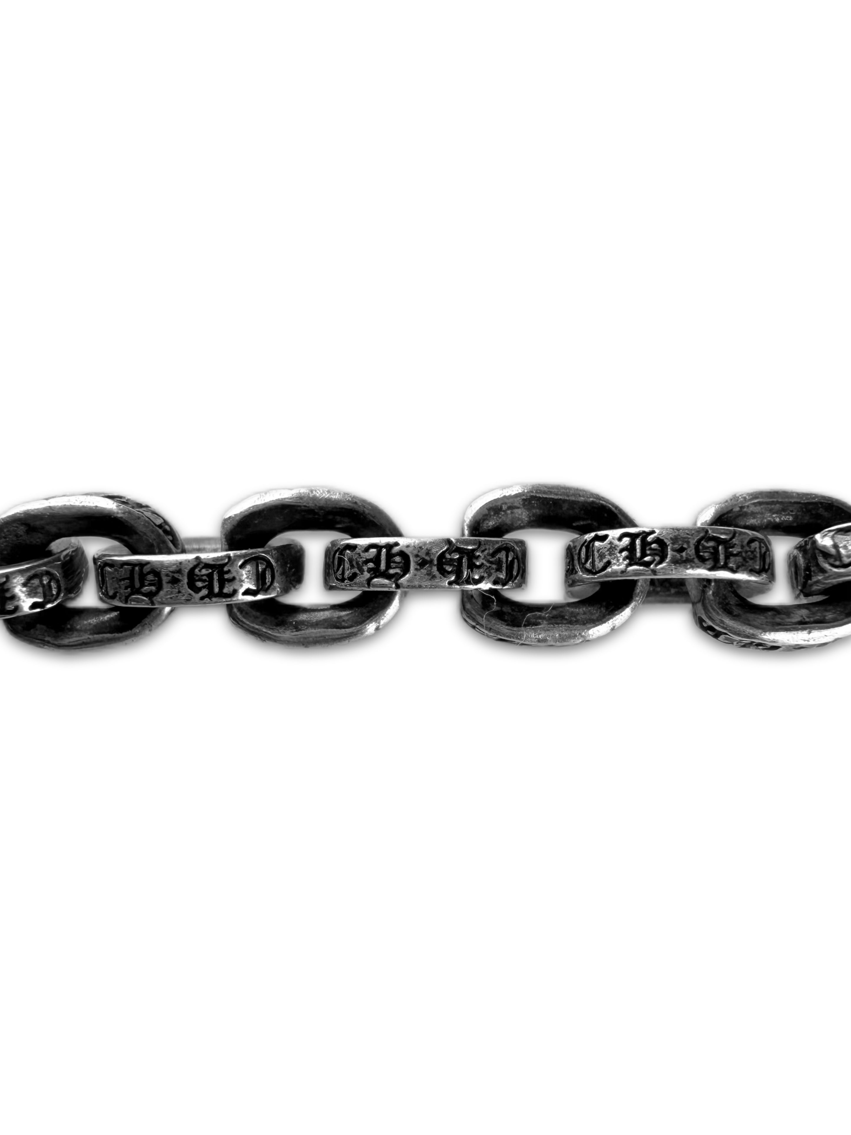 Chrome Hearts Studded Black .925 Silver Paper Chain Fuzzy Dice