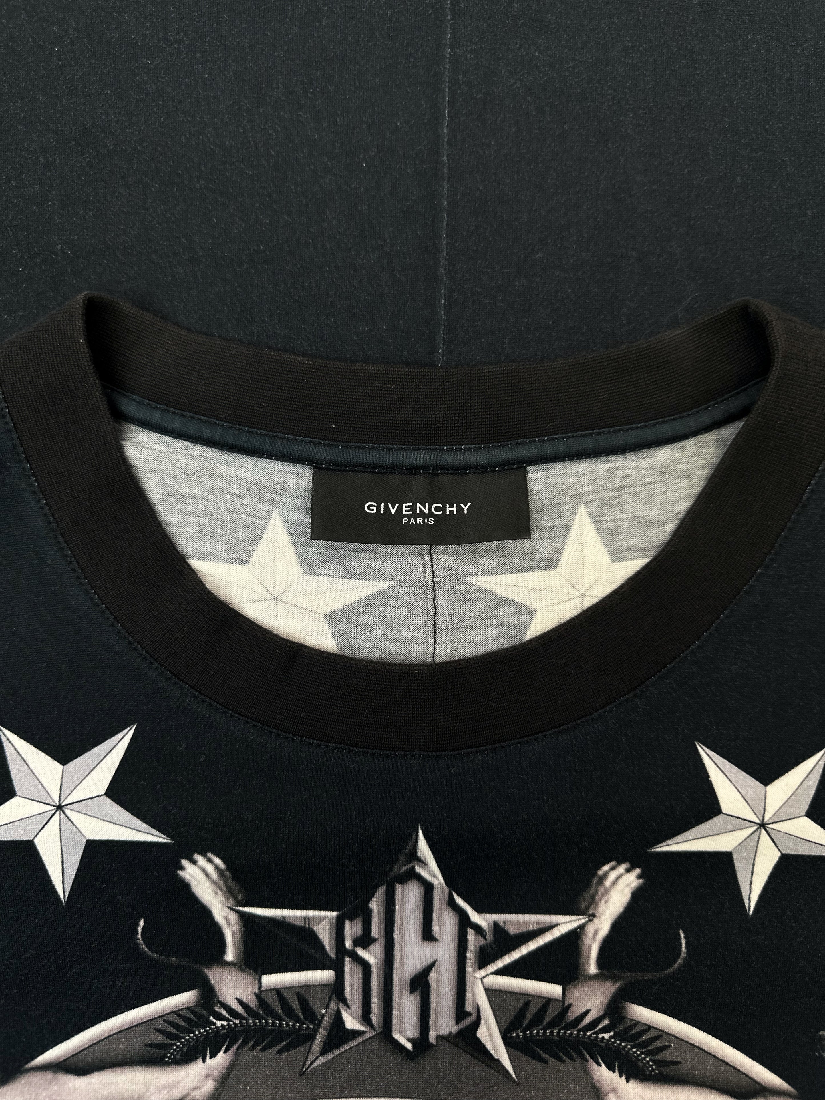 AW12 Givenchy by Ricardo Tisci ‘Shark’ Graphic Blue T-Shirt