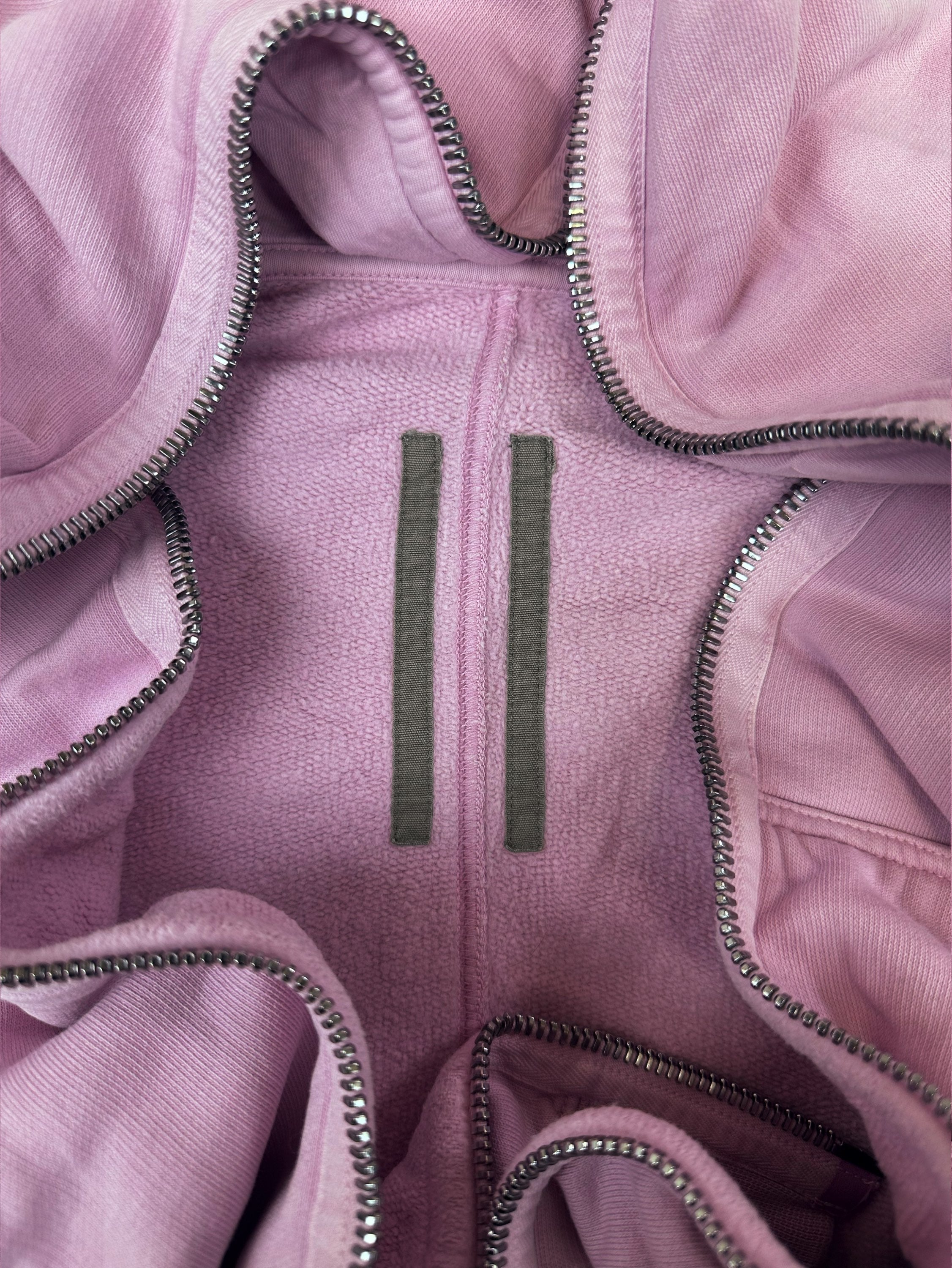 Rick Owens DRKSHDW Pink ‘Gimp’ Full-zip Hoodie