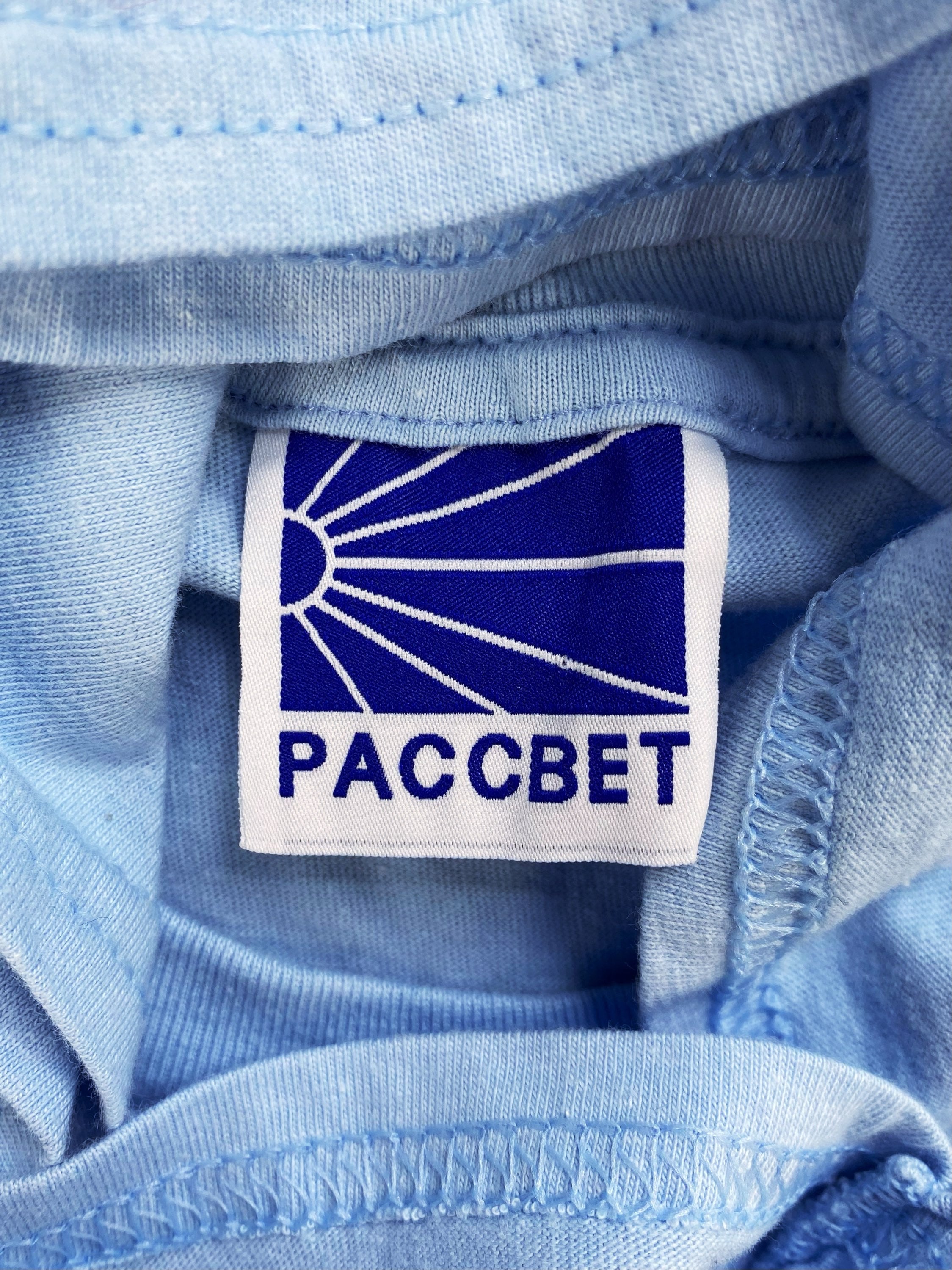 Paccbet ‘Mockba’ Graphic Baby Blue Logo T-Shirt