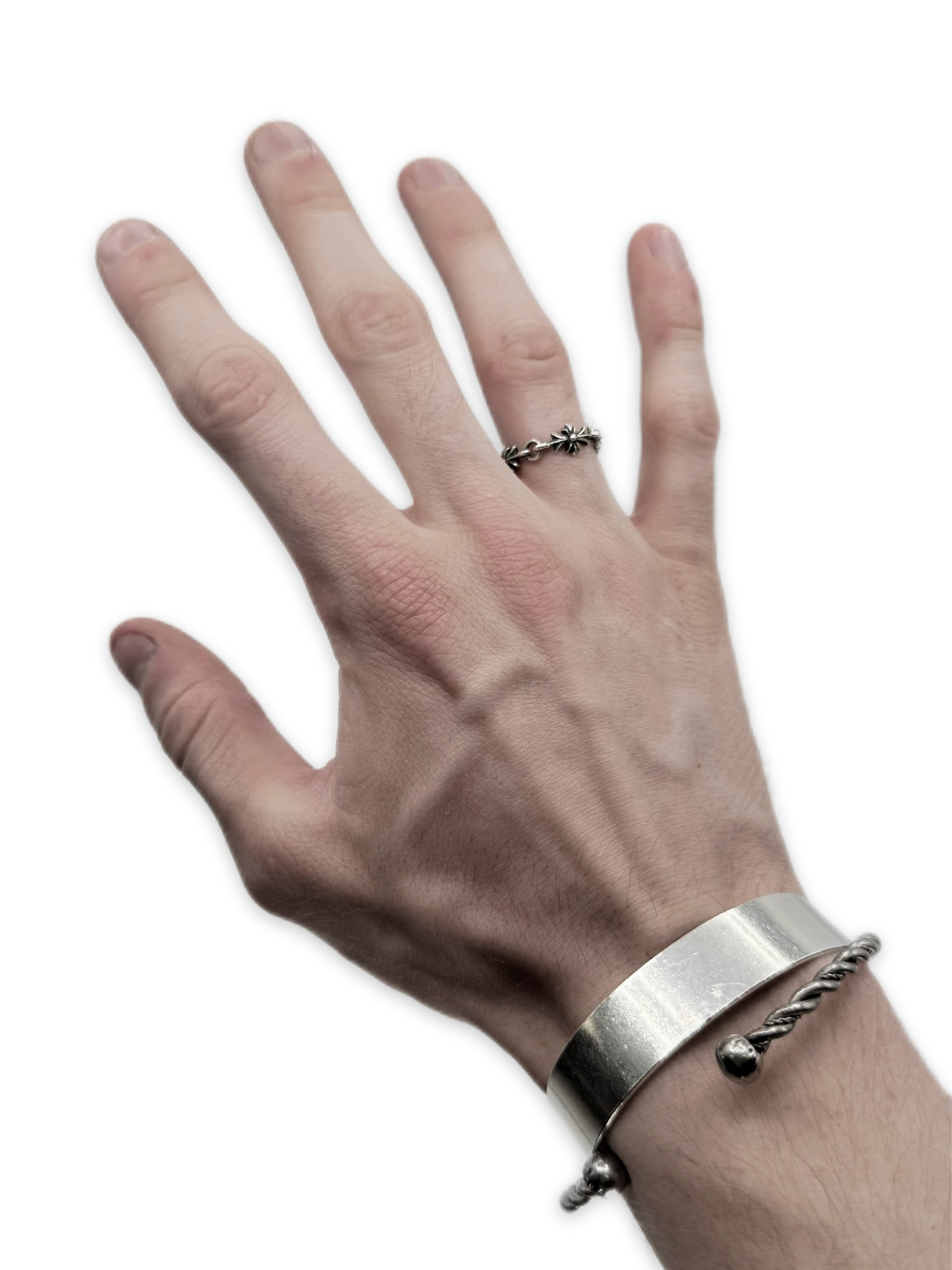 Chrome Hearts ‘Tiny E’ .925 Silver Cut Out Ring