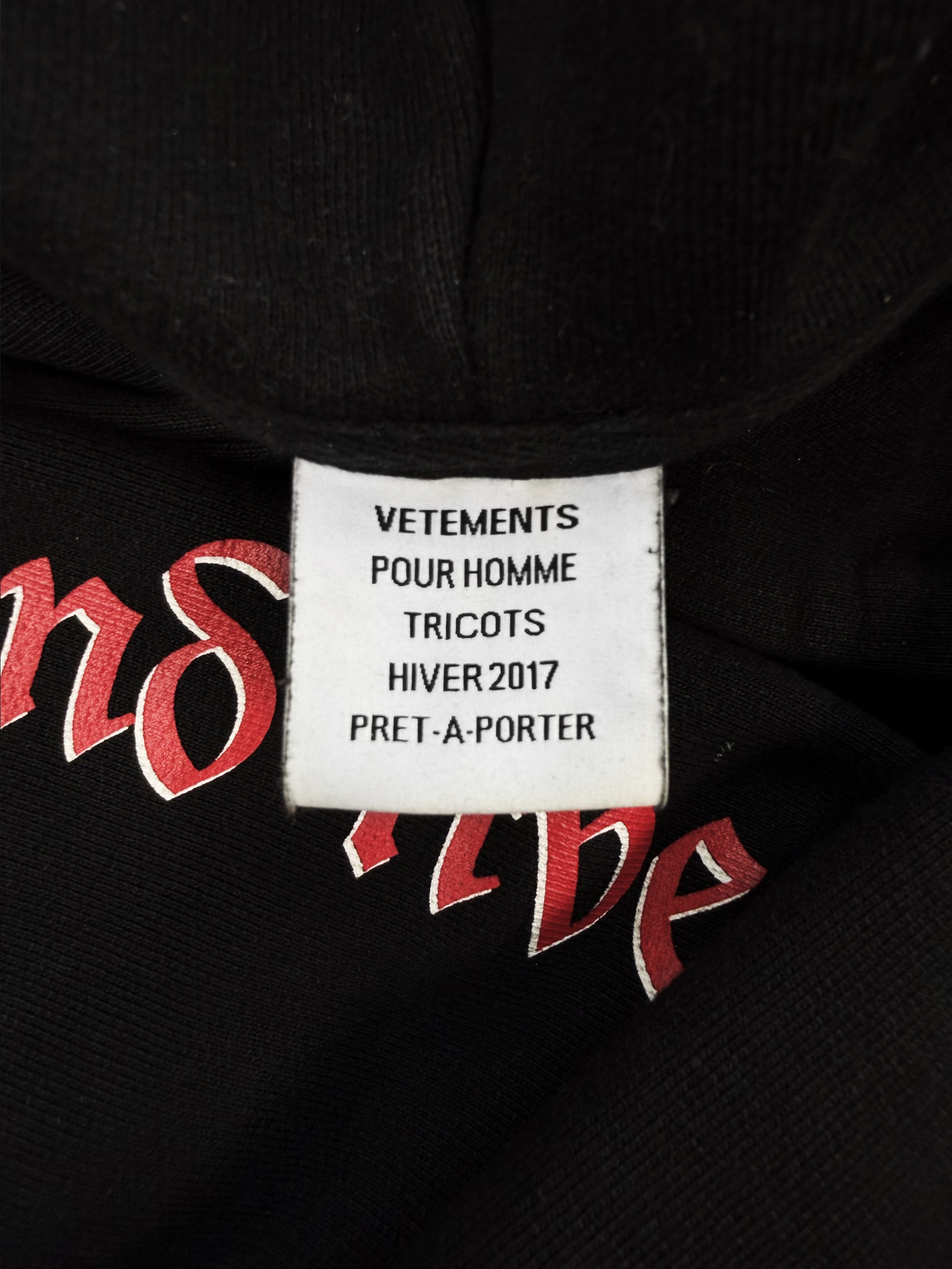 AW17 Vetements Homme ‘Total Fucking Darkness’ Pentagram Hoodie