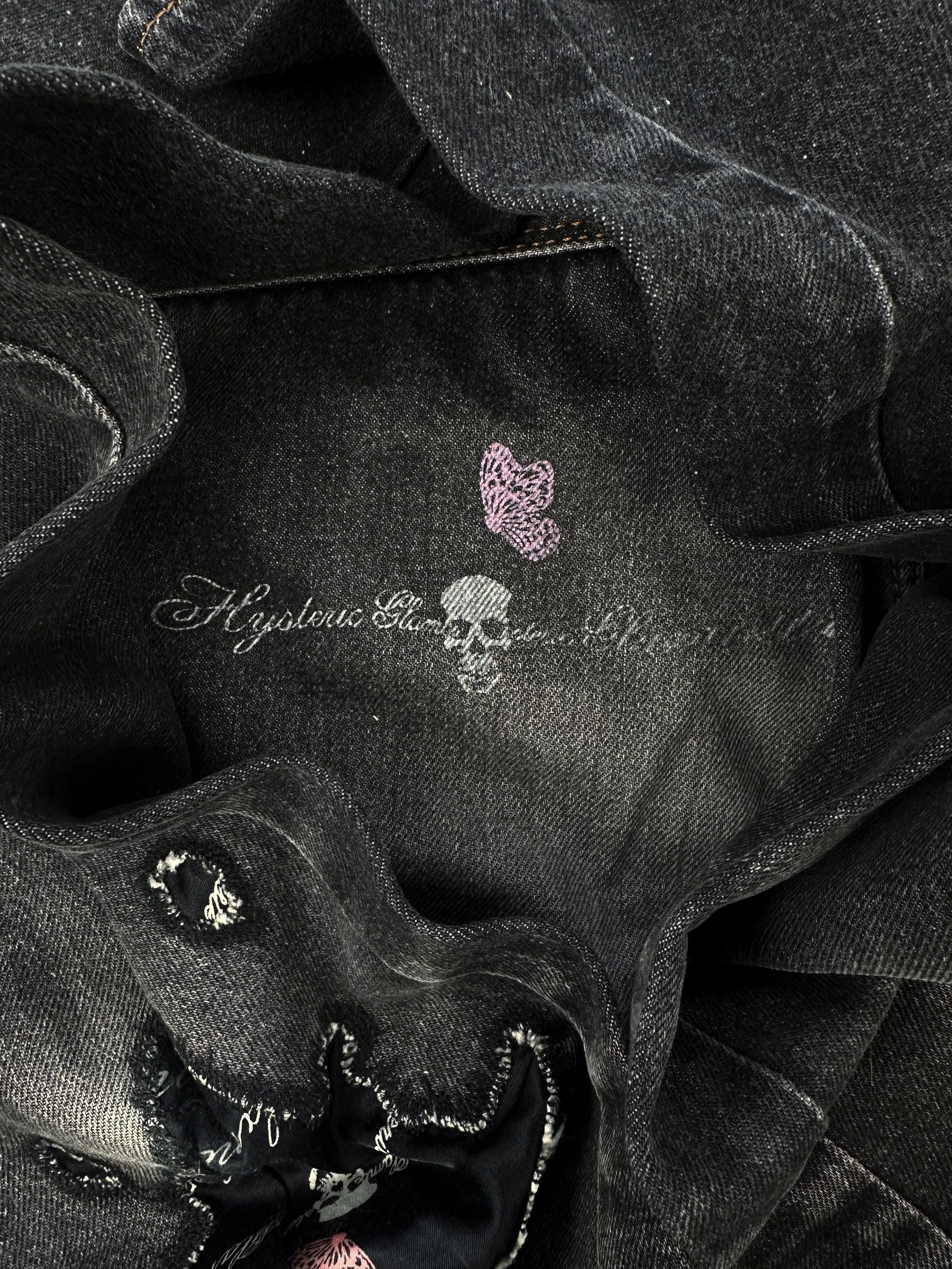 00s Hysteric Glamour Distressed Black Wash Skull Denim